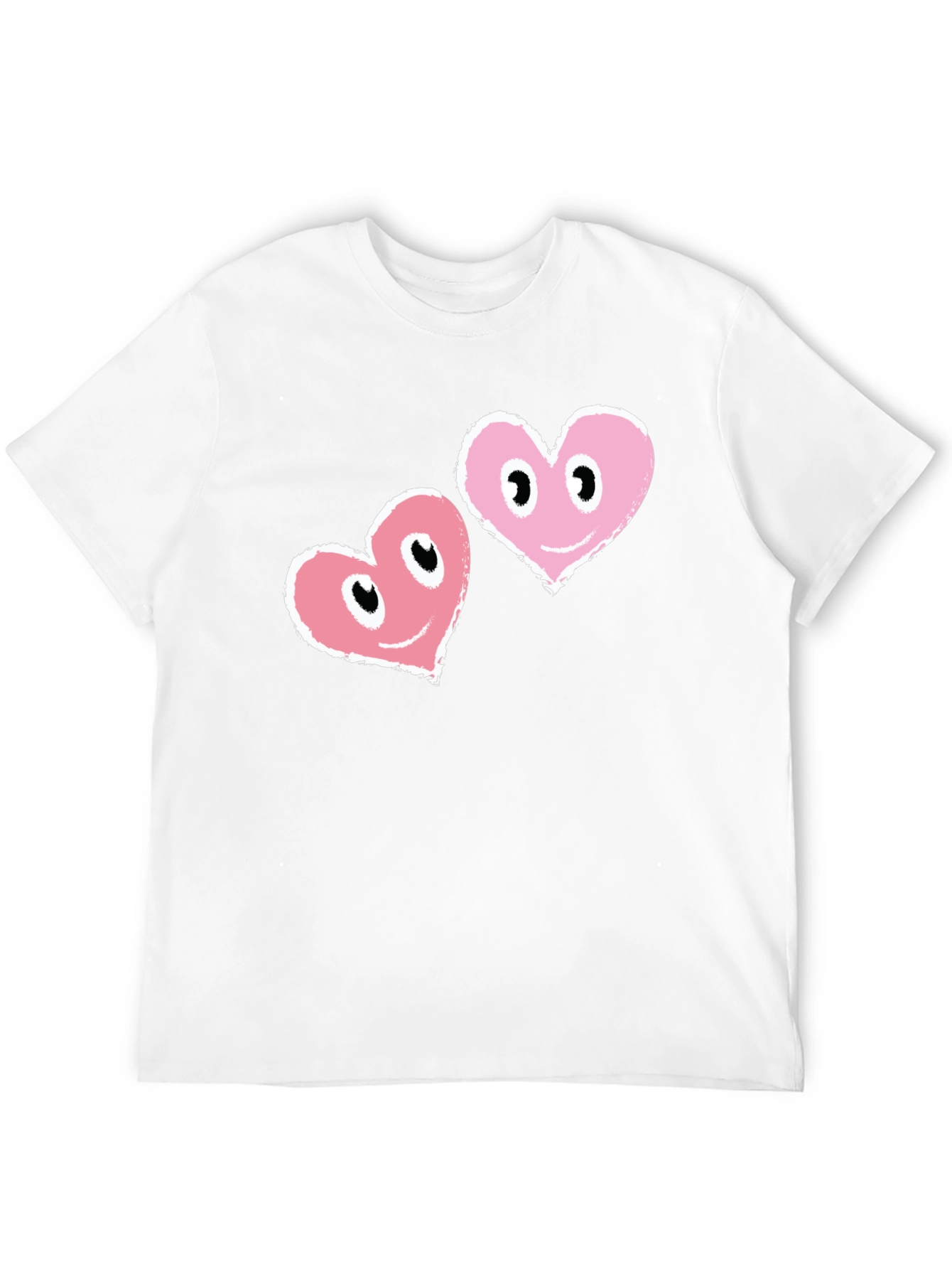 Heart Eyes Black T-Shirt - Mens Graphic Tee