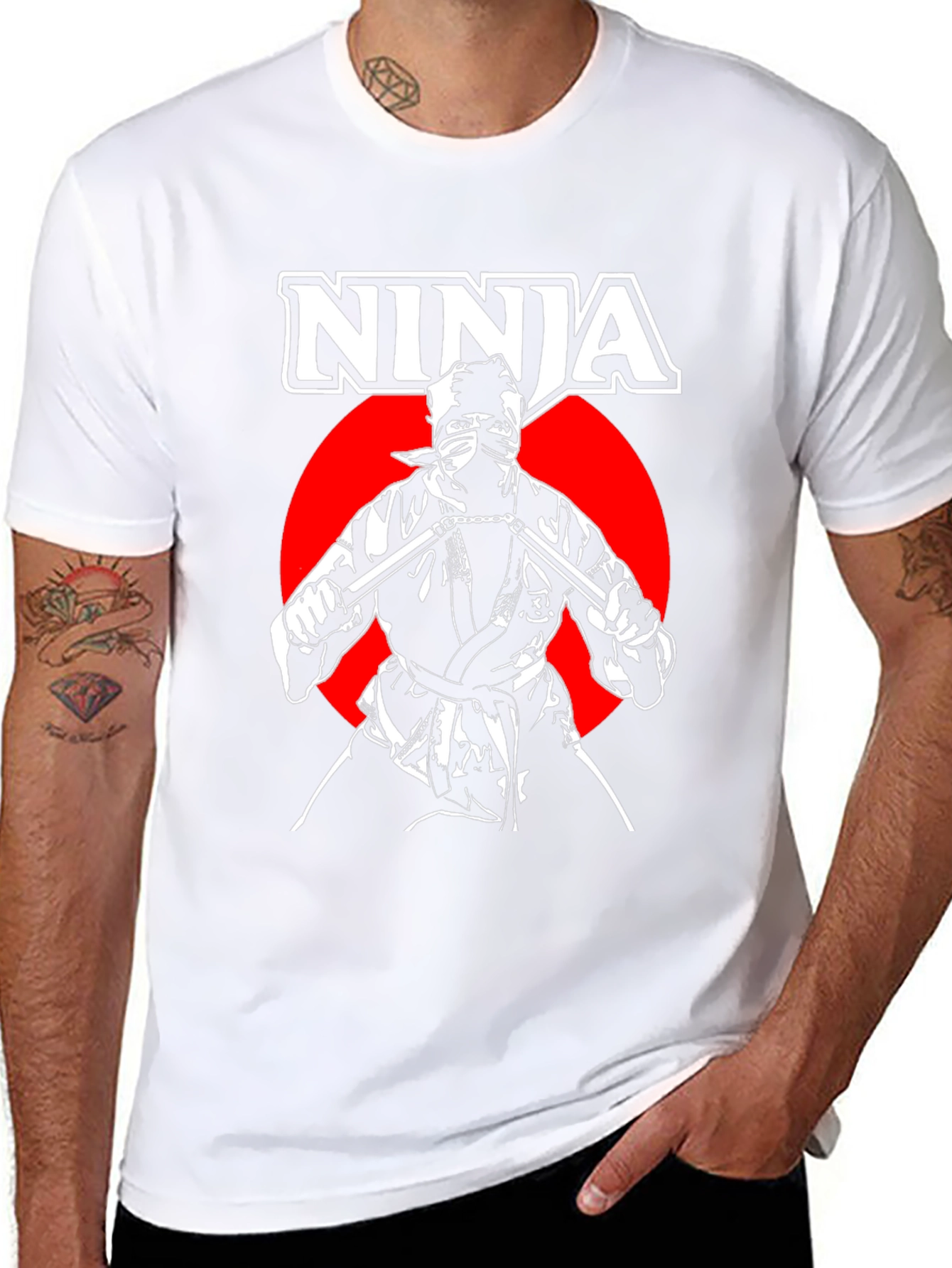 Ninja Warrior Graphic T-Shirt - Black