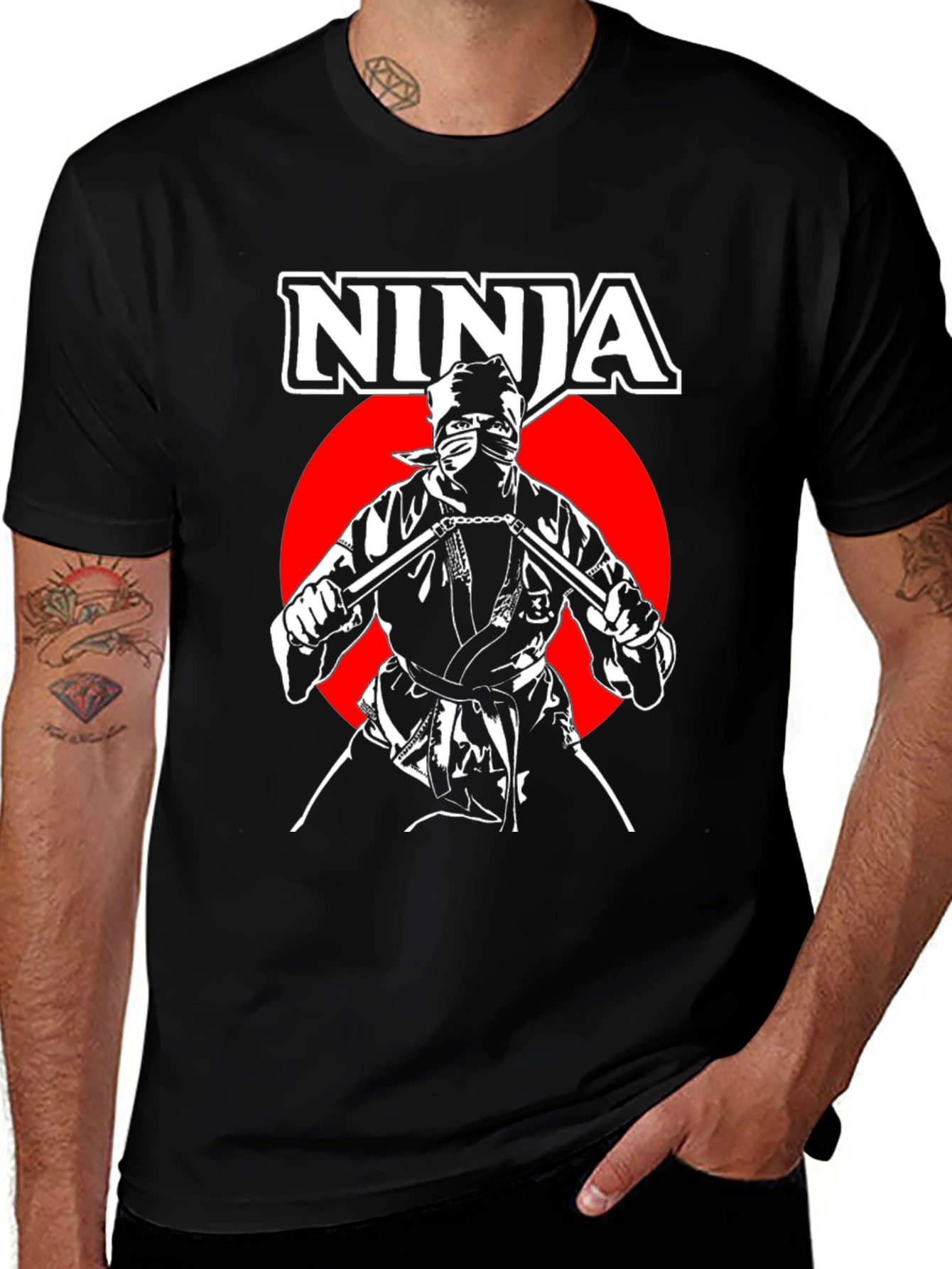 Ninja Warrior Graphic T-Shirt - Black