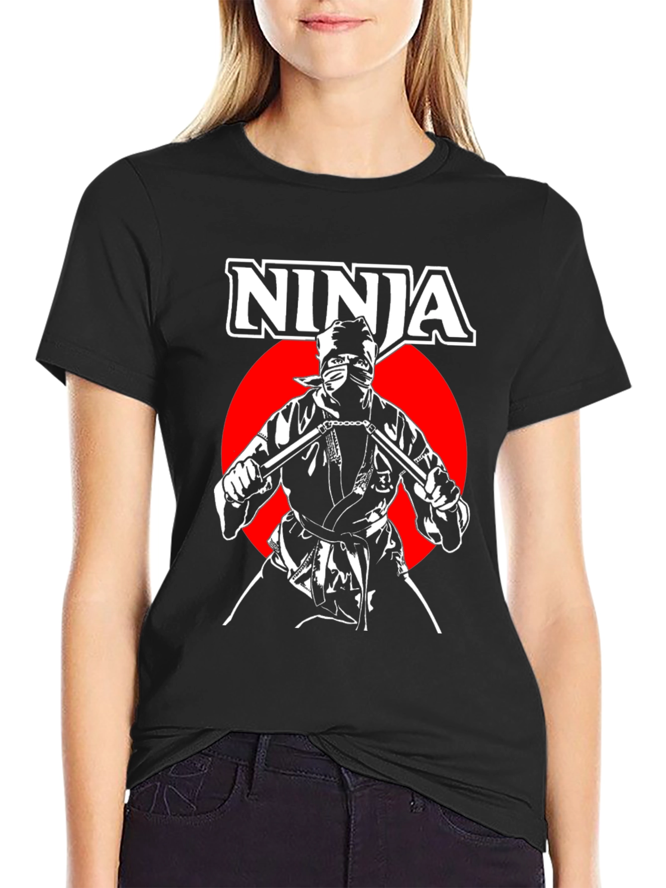 Ninja Warrior Graphic T-Shirt - Black