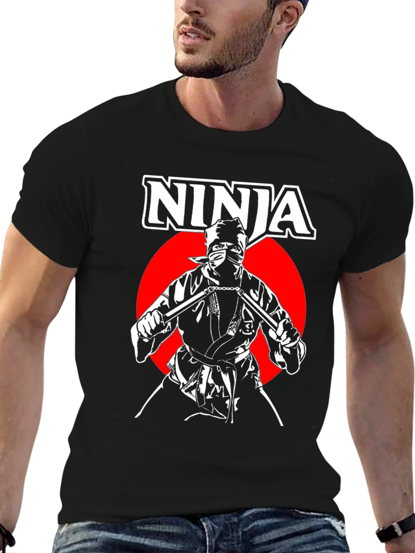 Ninja Warrior Graphic T-Shirt - Black