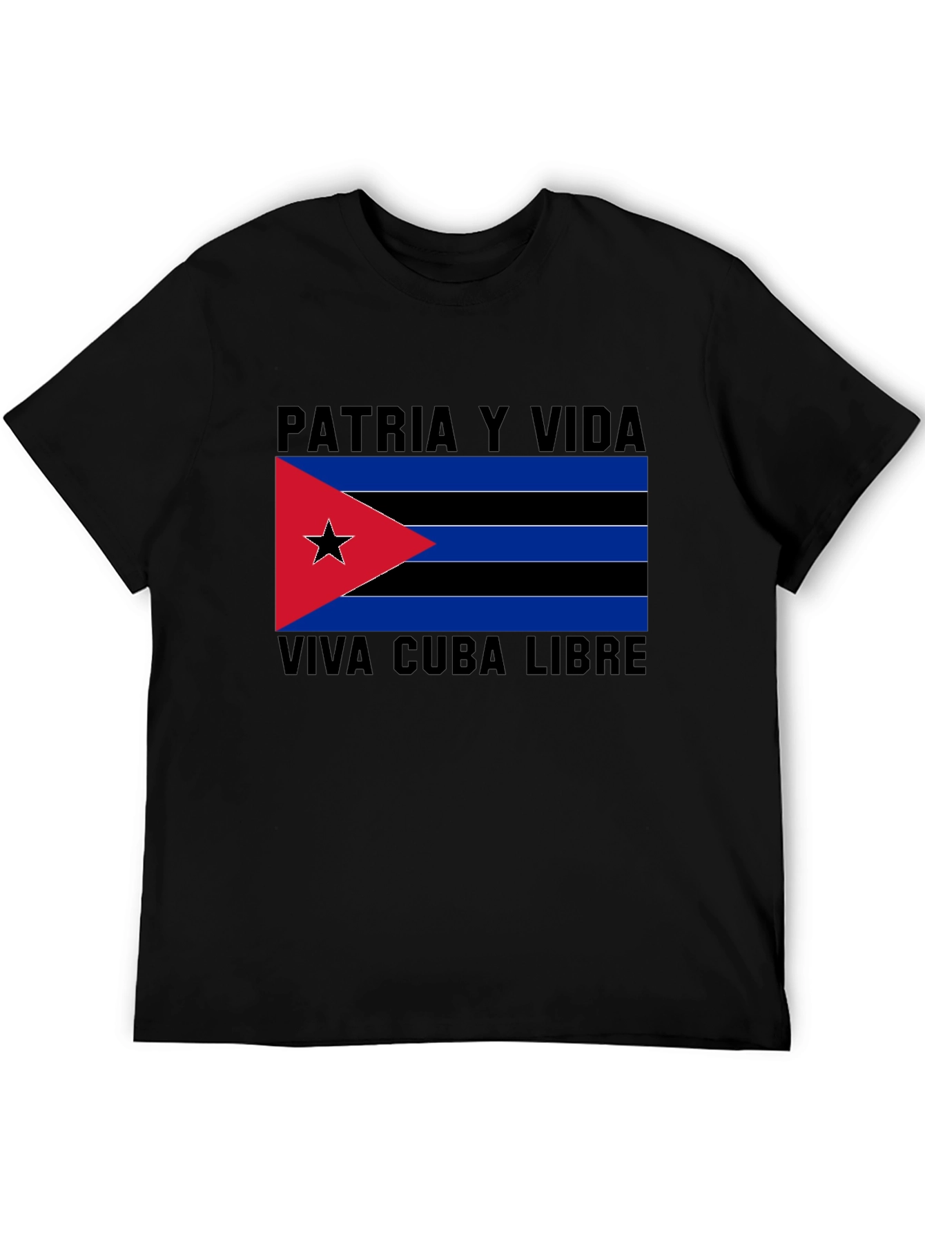 Patria y Vida Viva Cuba Libre Black T-Shirt