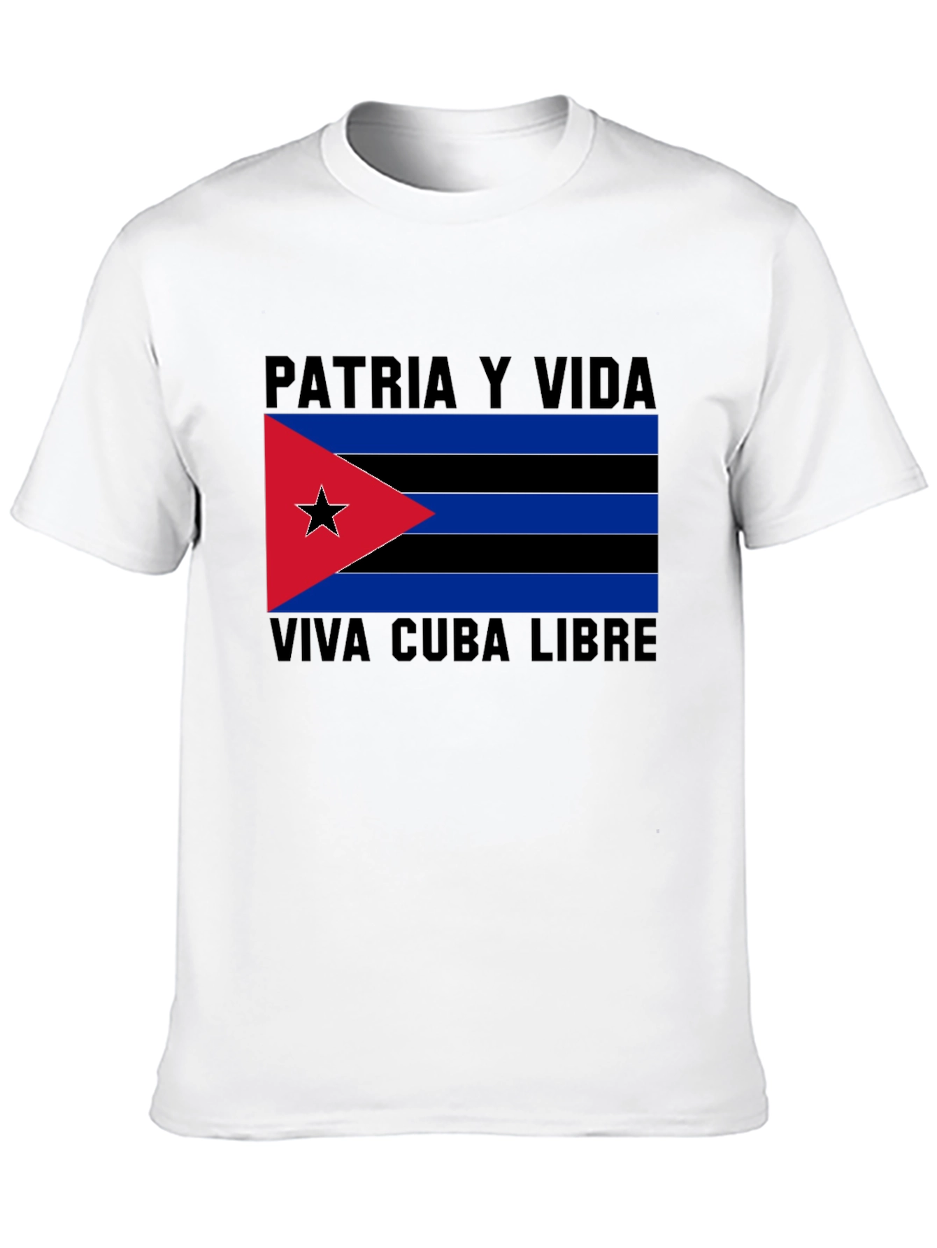 Patria y Vida Viva Cuba Libre Black T-Shirt