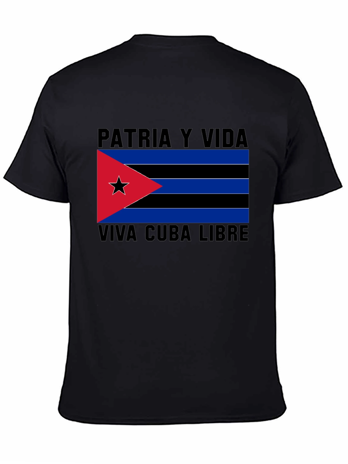 Patria y Vida Viva Cuba Libre Black T-Shirt
