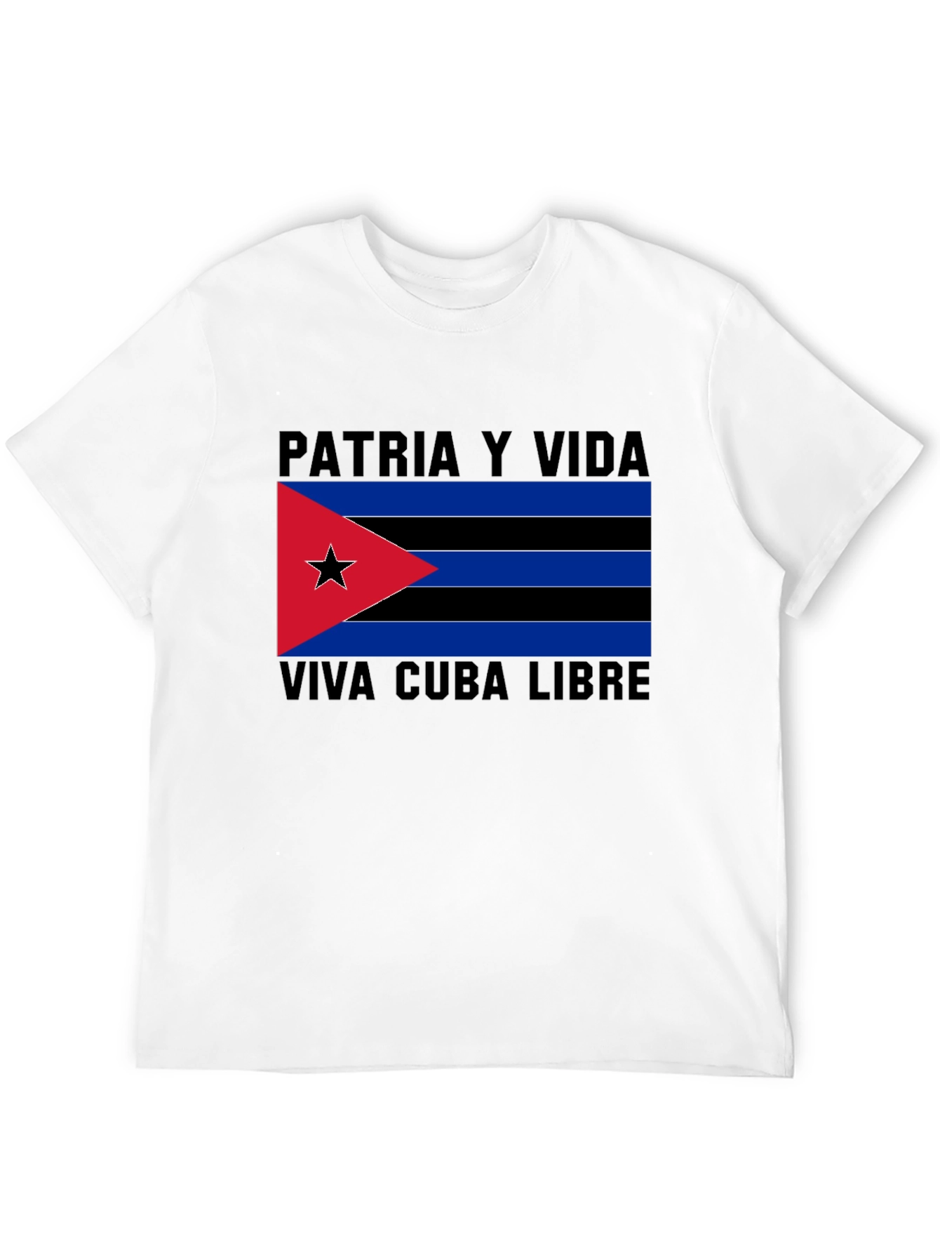 Patria y Vida Viva Cuba Libre Black T-Shirt