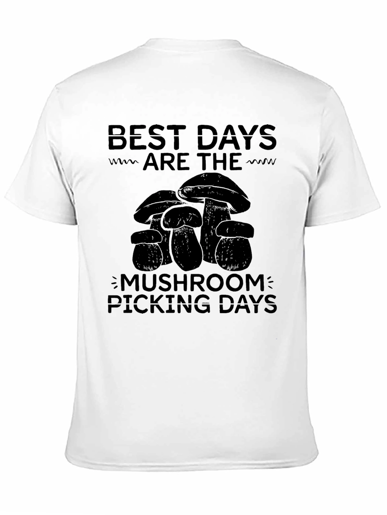 Mushroom Picking Days Graphic Tee - Black