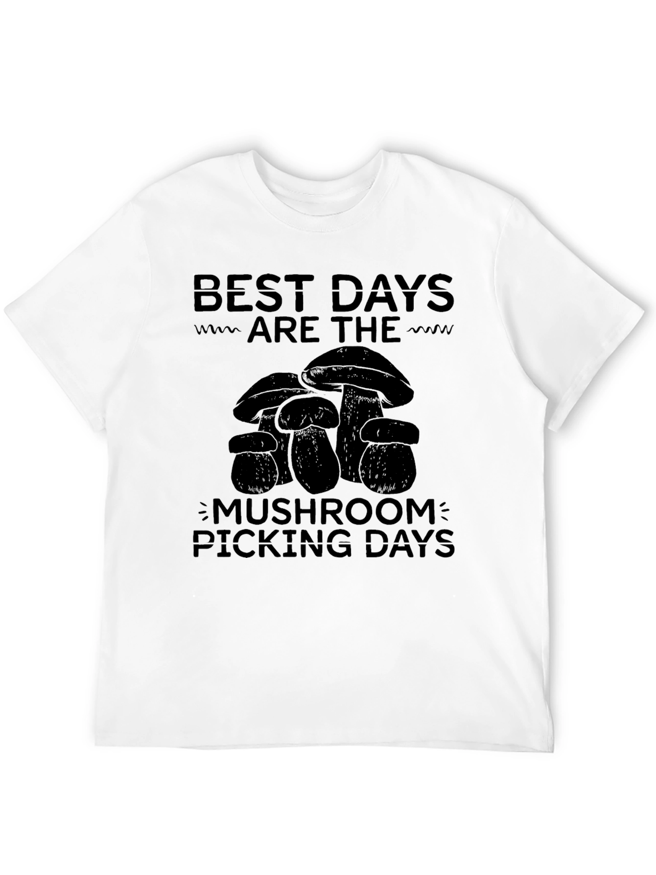 Mushroom Picking Days Graphic Tee - Black