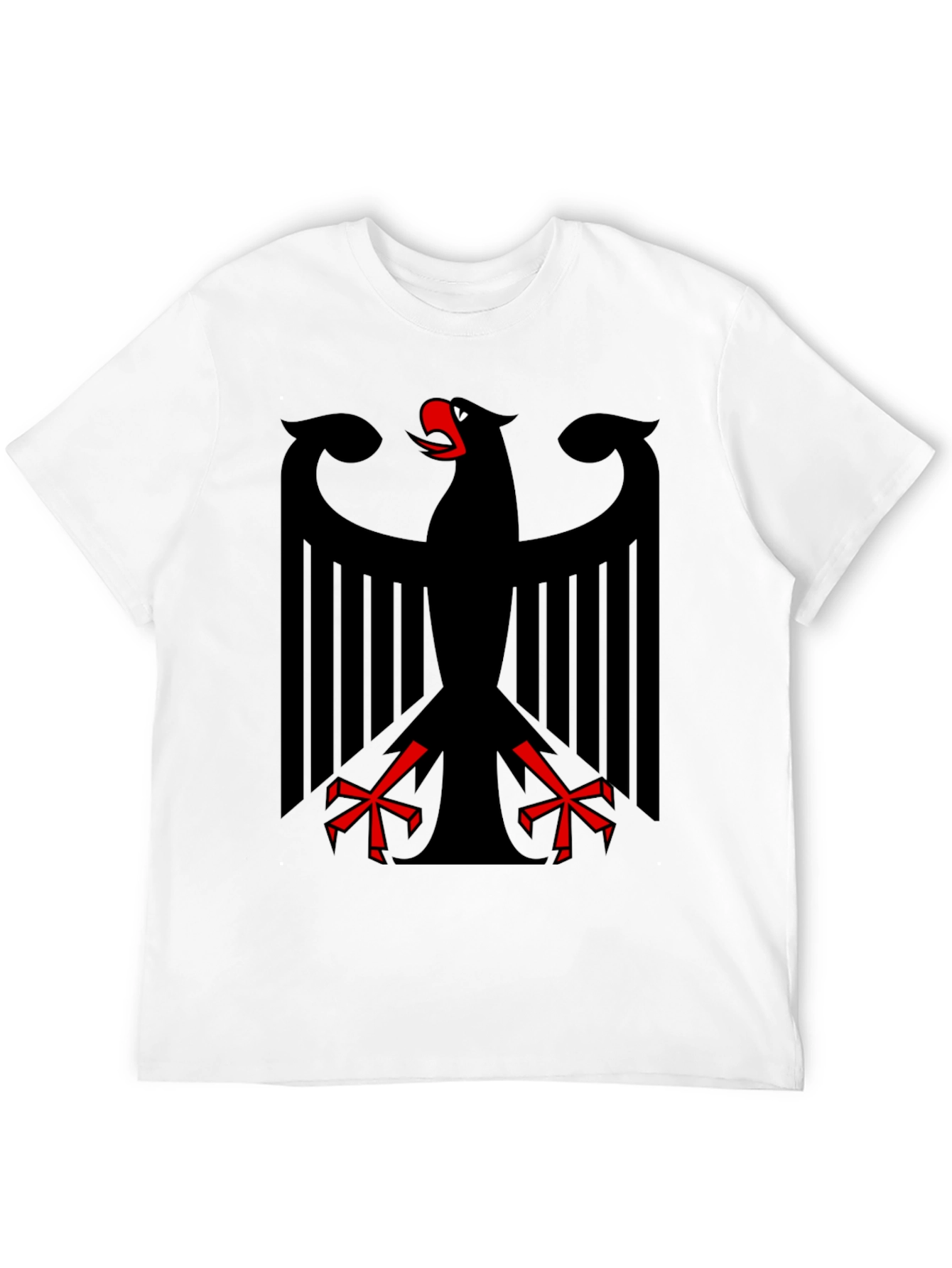 Black T-Shirt with German Eagle Design
