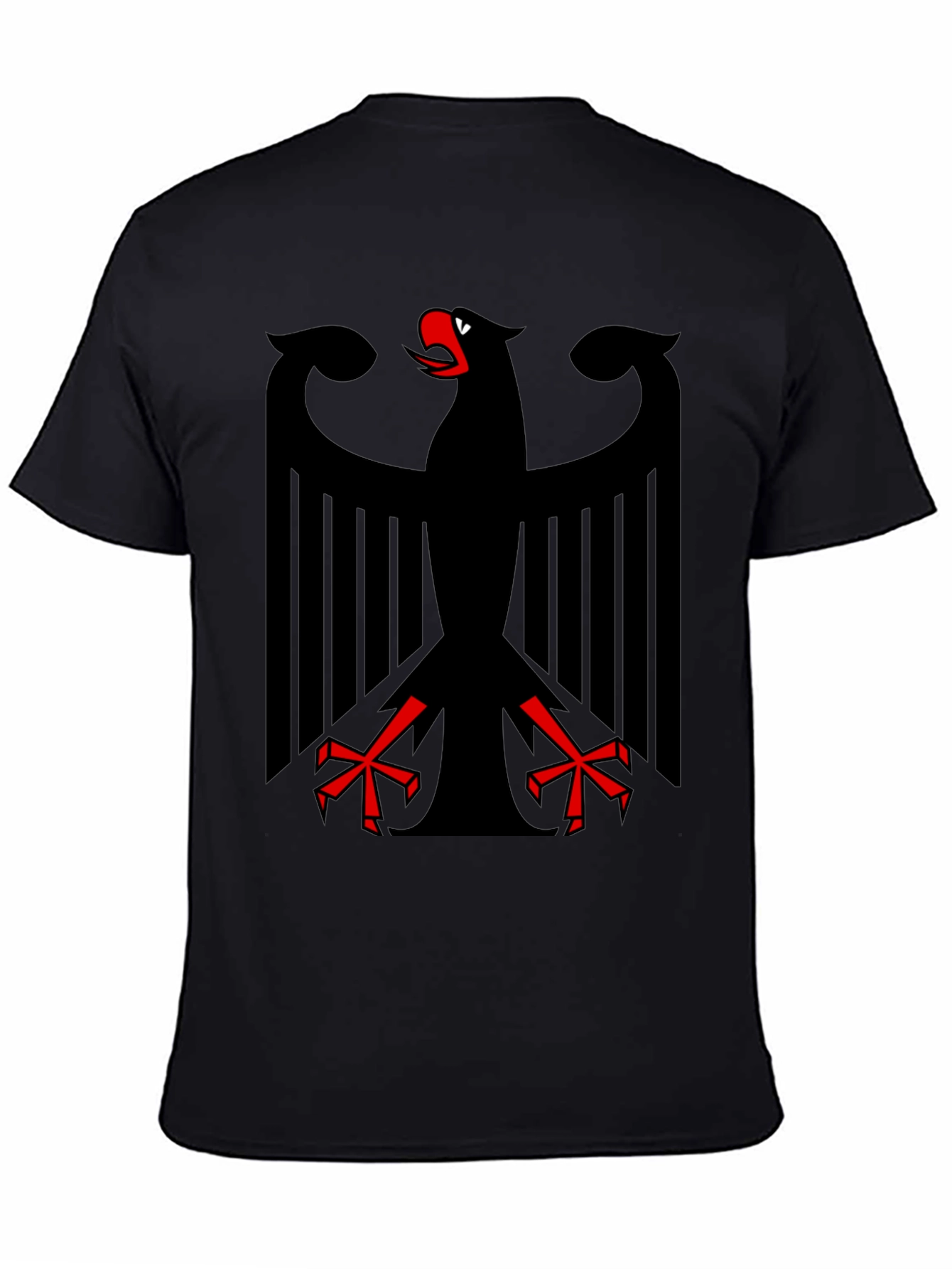 Black T-Shirt with German Eagle Design