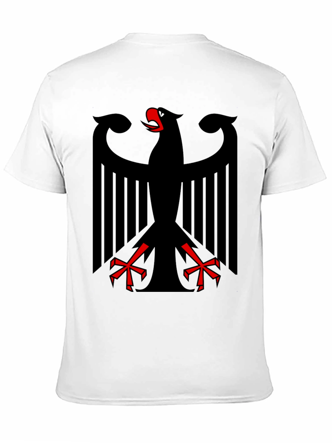 Black T-Shirt with German Eagle Design