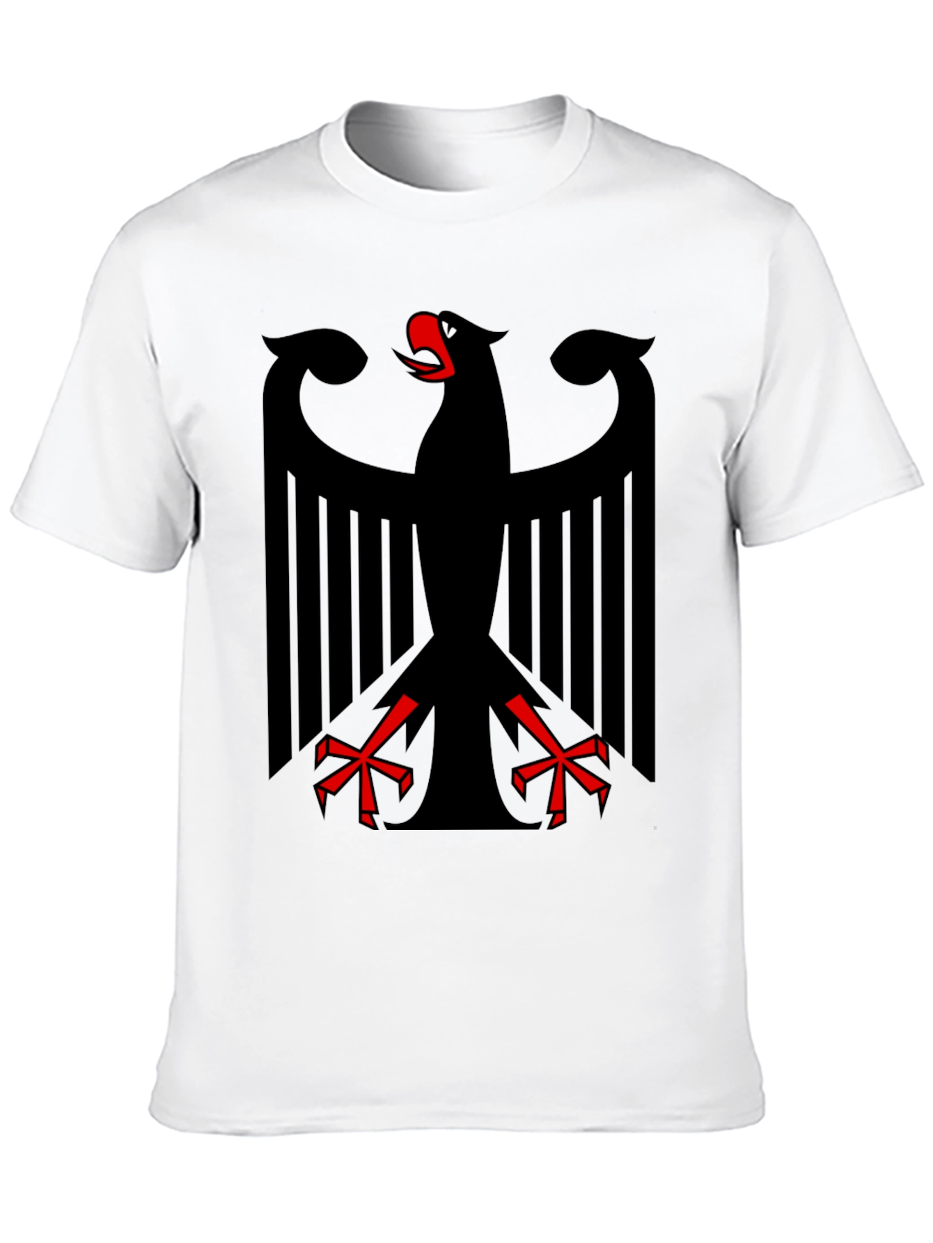 Black T-Shirt with German Eagle Design