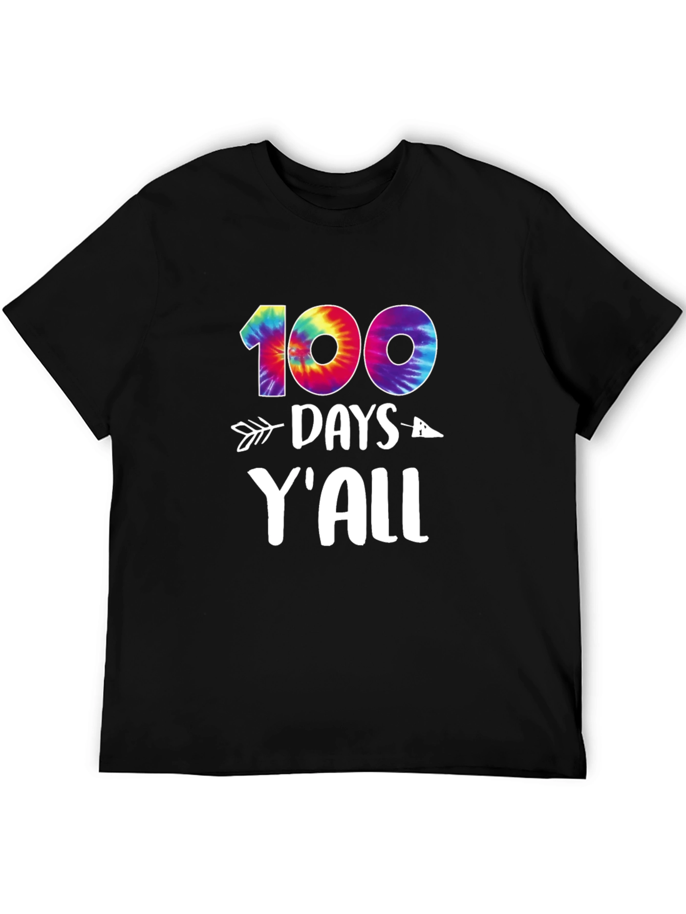 100 Days Yall T-Shirt Tie-Dye Design