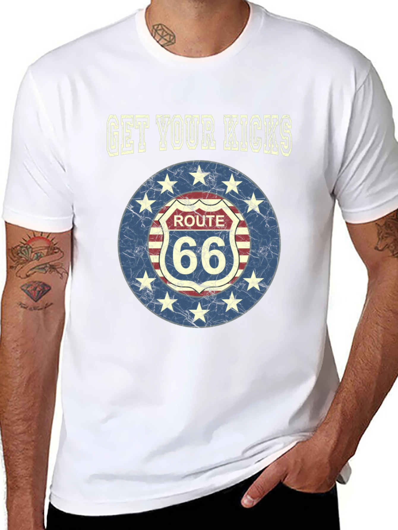 Route 66 Get Your Kicks Black T-Shirt