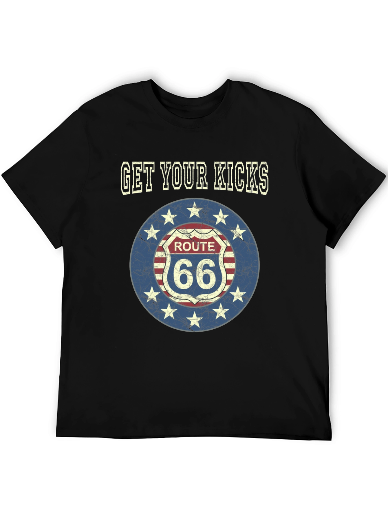 Route 66 Get Your Kicks Black T-Shirt