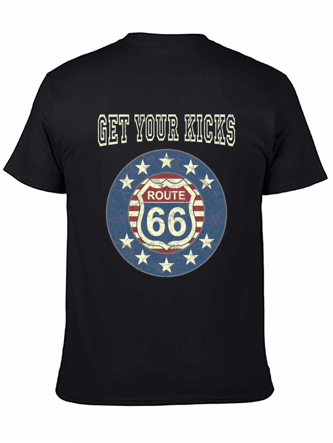 Route 66 Get Your Kicks Black T-Shirt