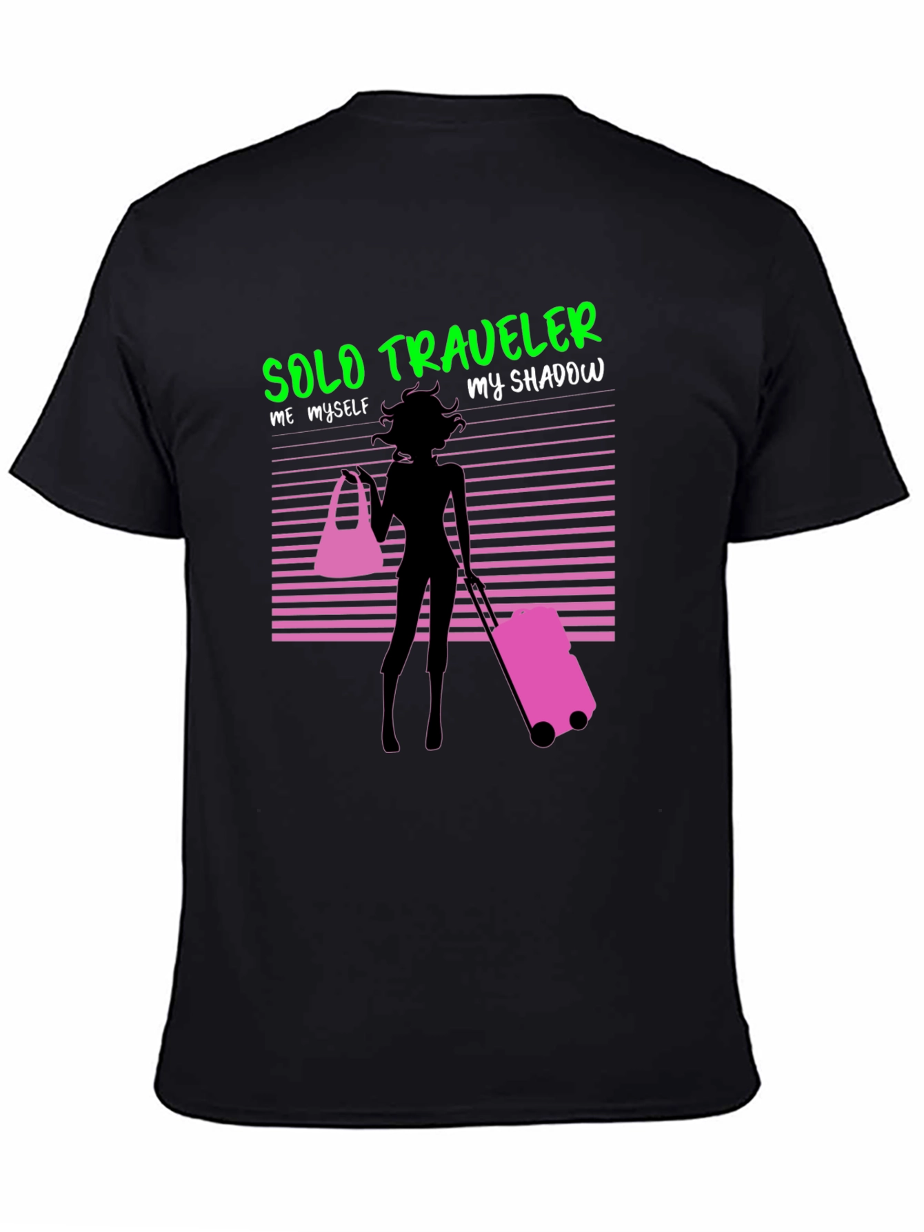 Solo Traveler Graphic Tee - Black Cotton T-Shirt