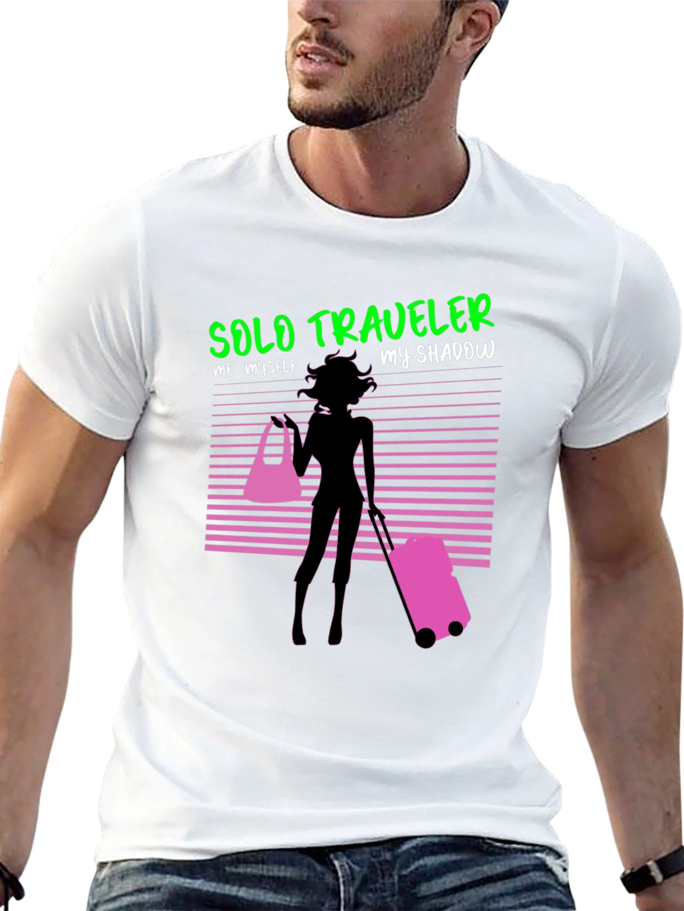 Solo Traveler Graphic Tee - Black Cotton T-Shirt