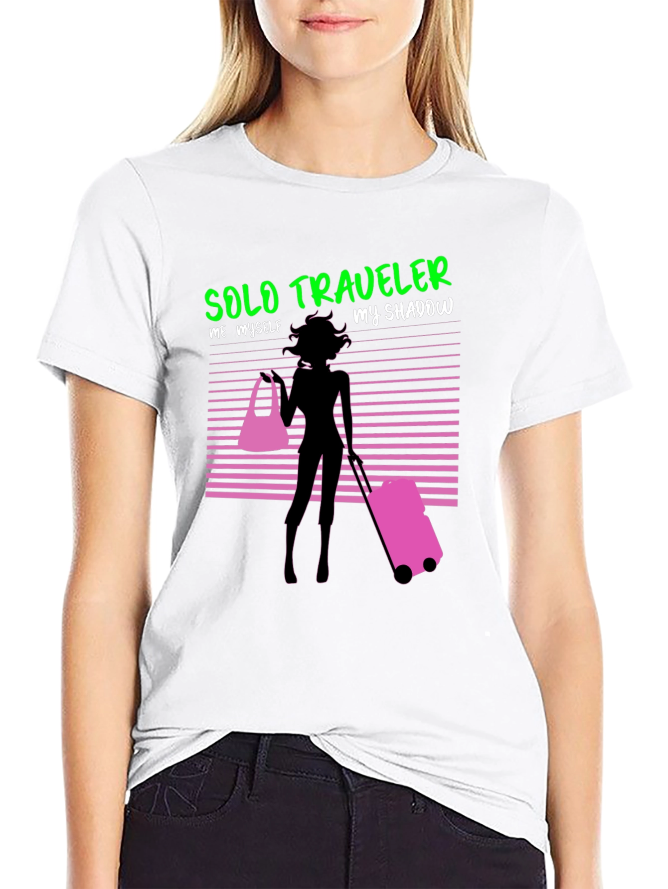 Solo Traveler Graphic Tee - Black Cotton T-Shirt