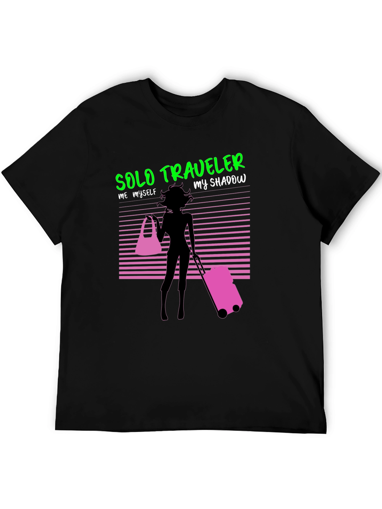 Solo Traveler Graphic Tee - Black Cotton T-Shirt