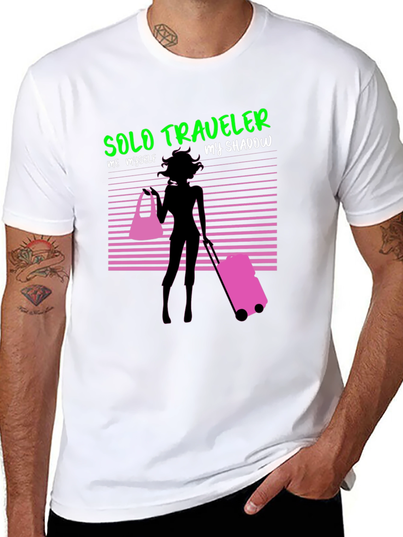 Solo Traveler Graphic Tee - Black Cotton T-Shirt
