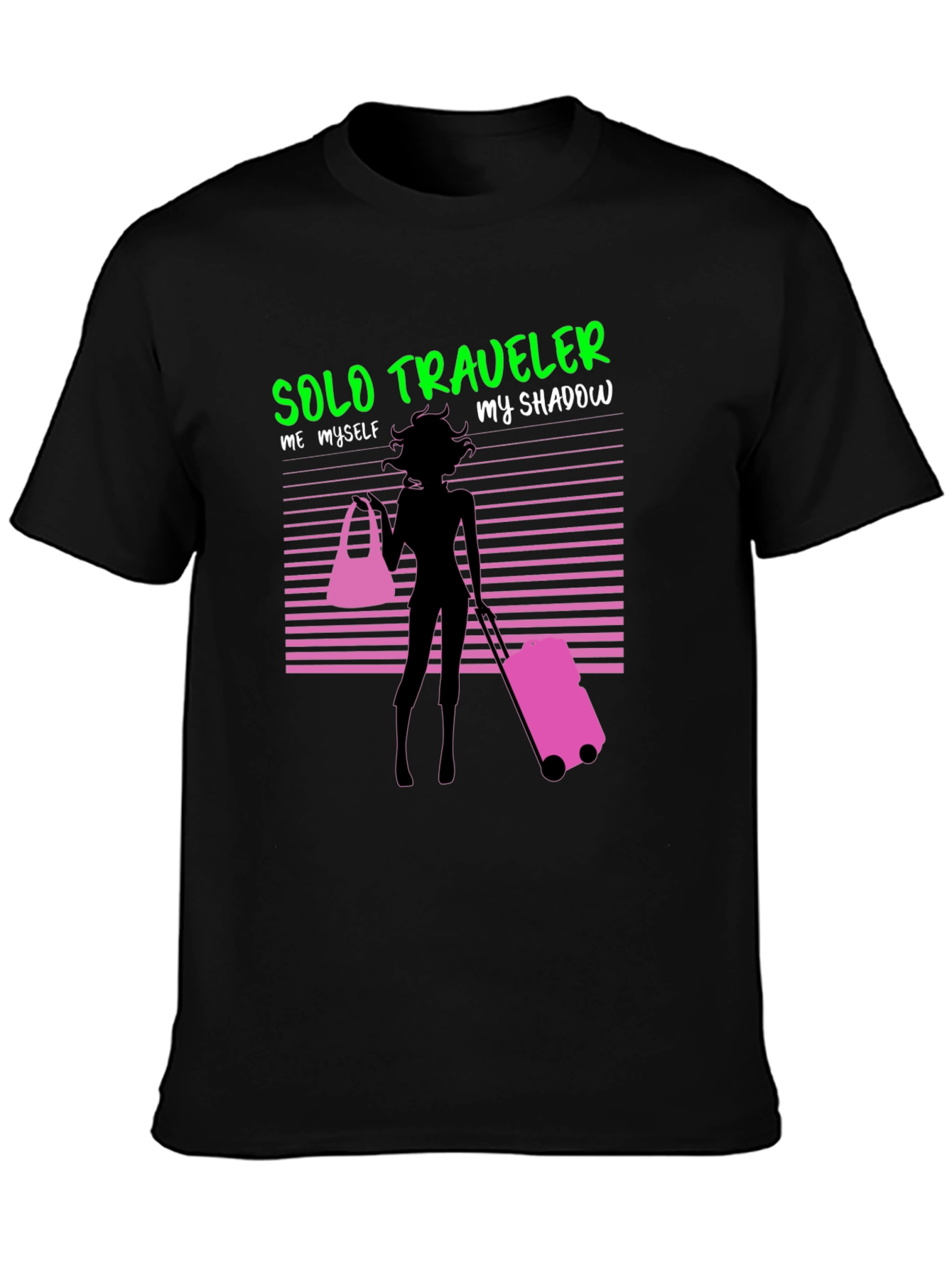 Solo Traveler Graphic Tee - Black Cotton T-Shirt