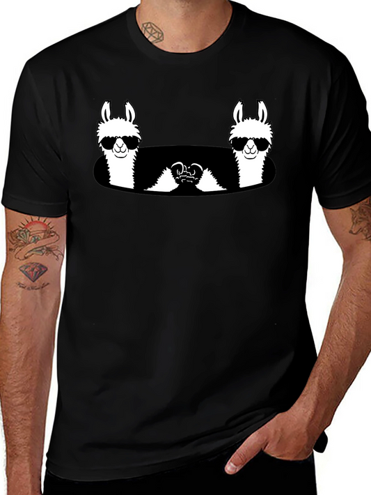 Cool Llama Crew Black T-Shirt
