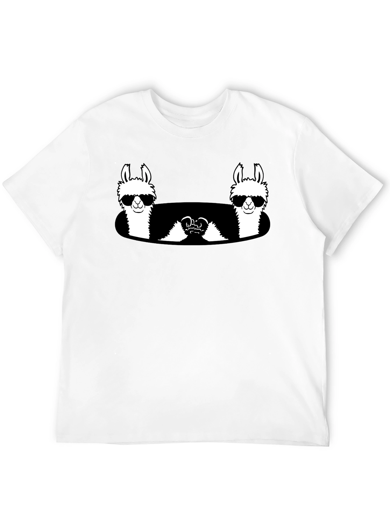 Cool Llama Crew Black T-Shirt