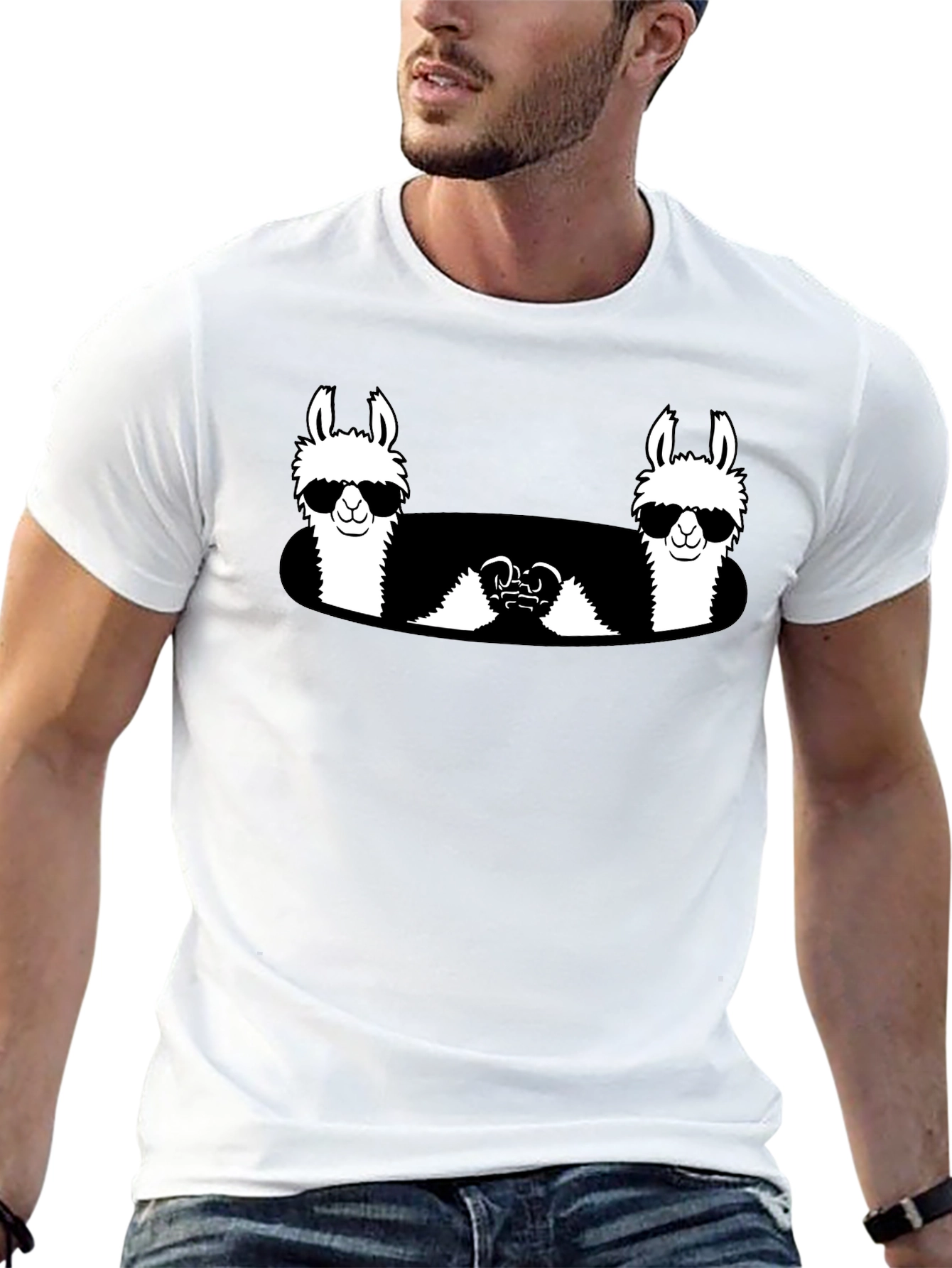Cool Llama Crew Black T-Shirt