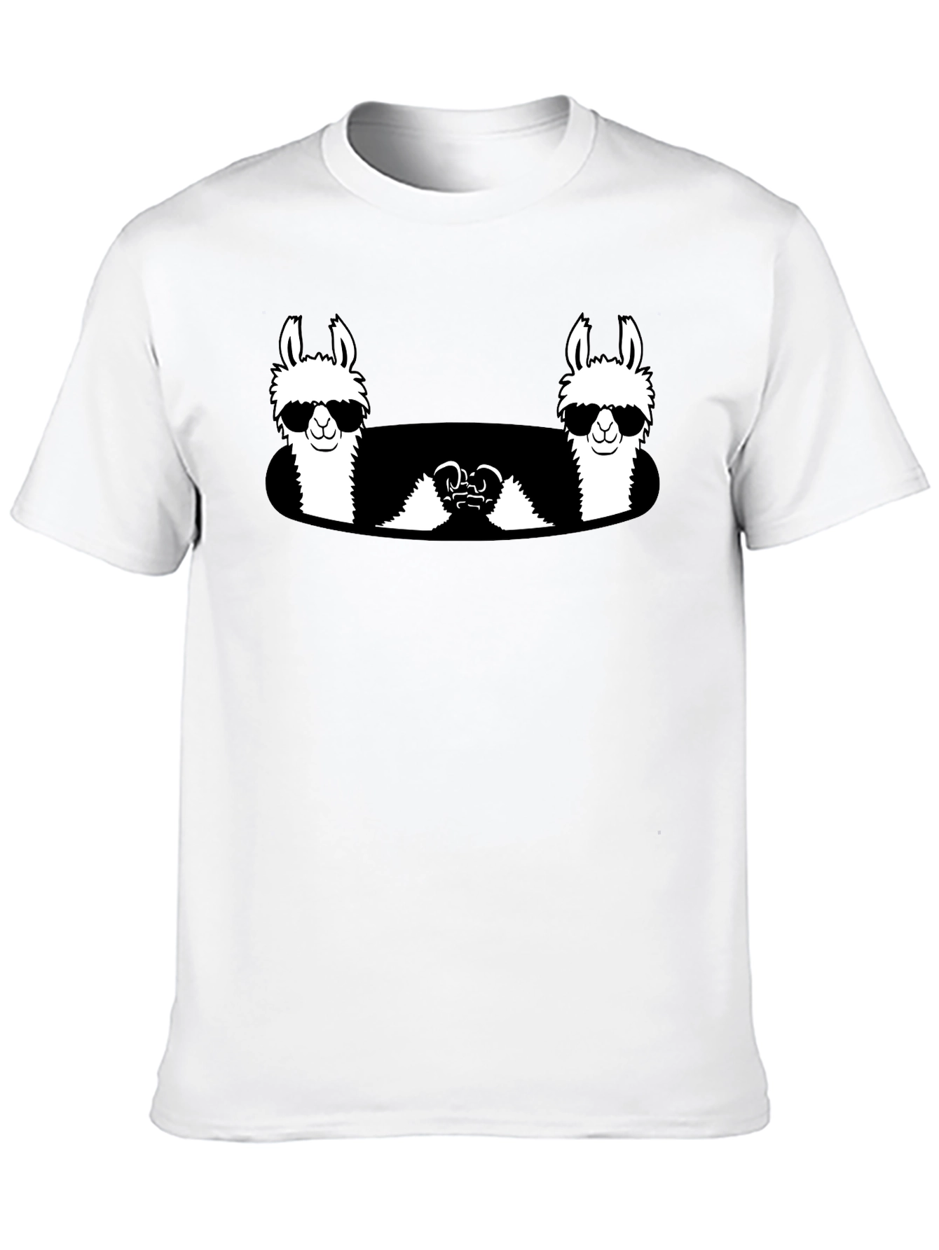 Cool Llama Crew Black T-Shirt