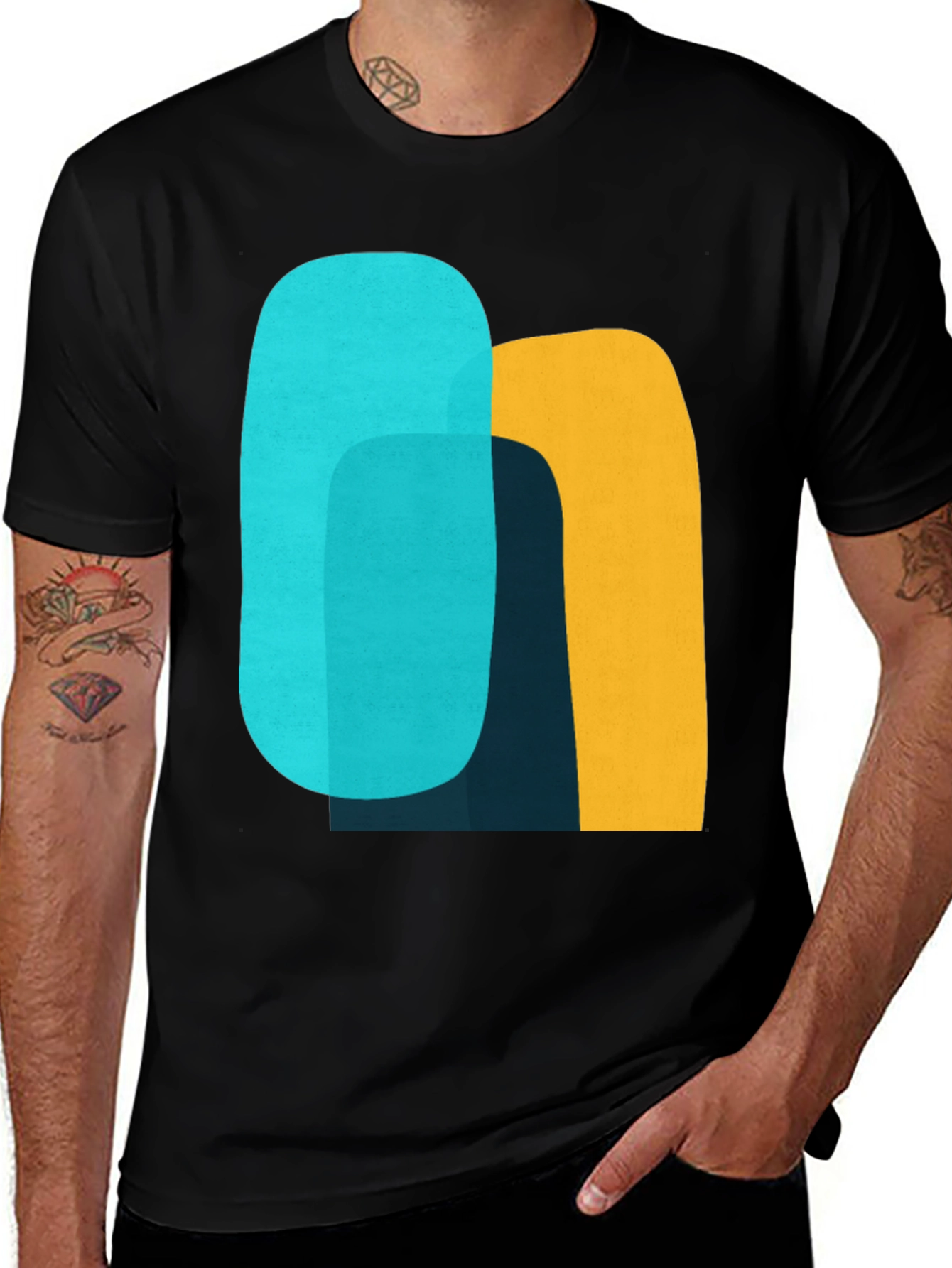 Abstract Graphic Tee - Modern Art Shirt