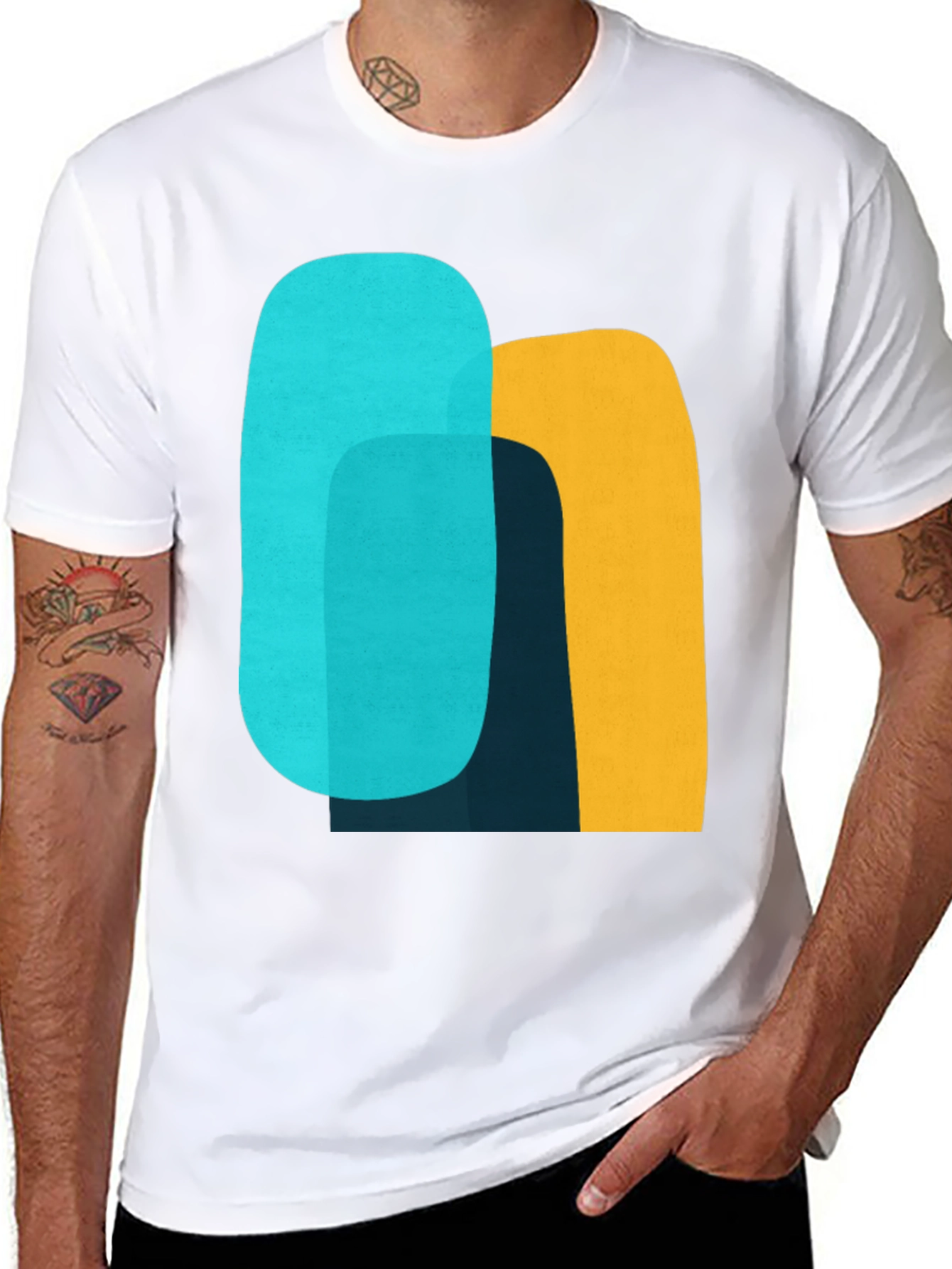 Abstract Graphic Tee - Modern Art Shirt