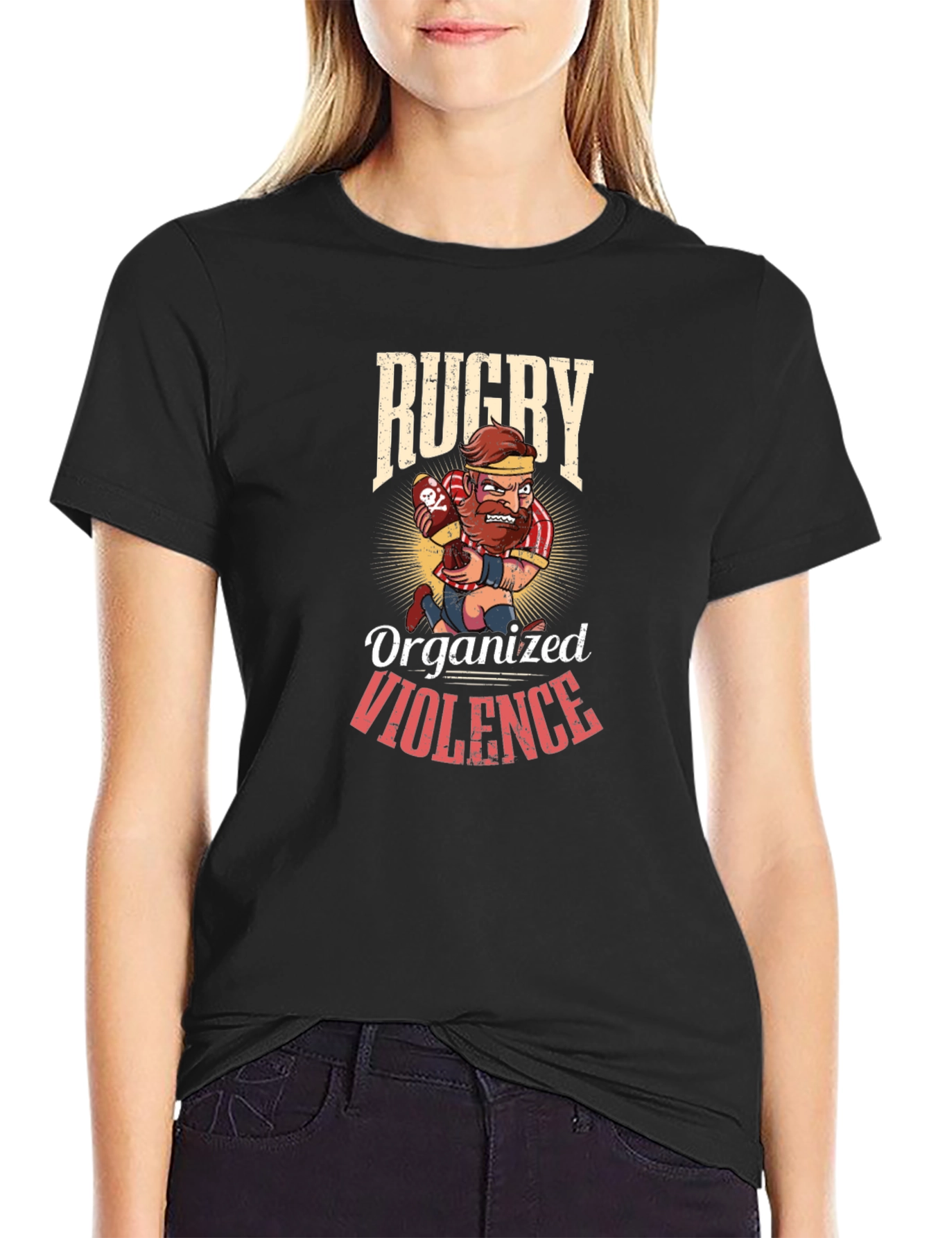 Rugby Organized Violence T-Shirt - Black