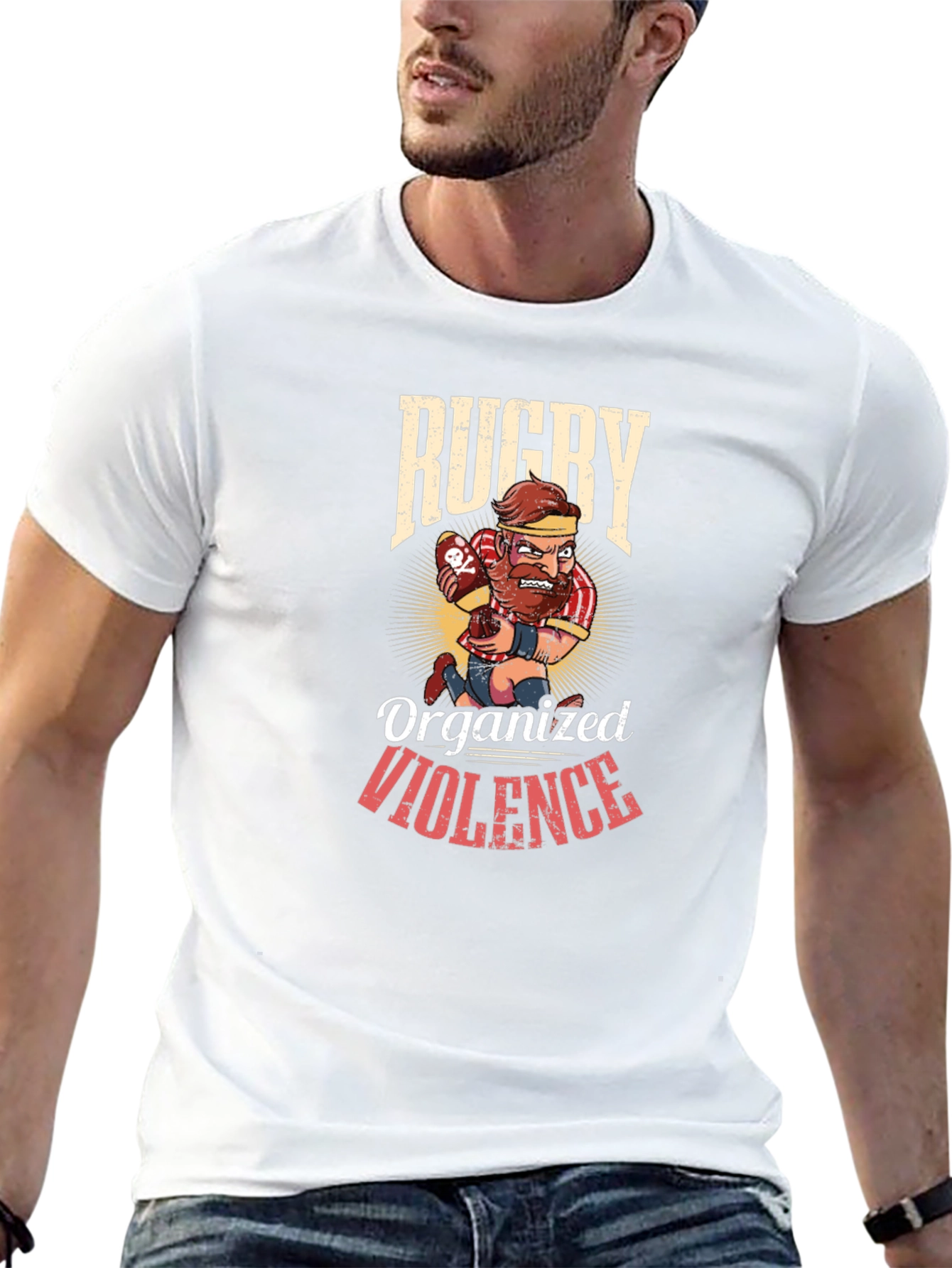 Rugby Organized Violence T-Shirt - Black