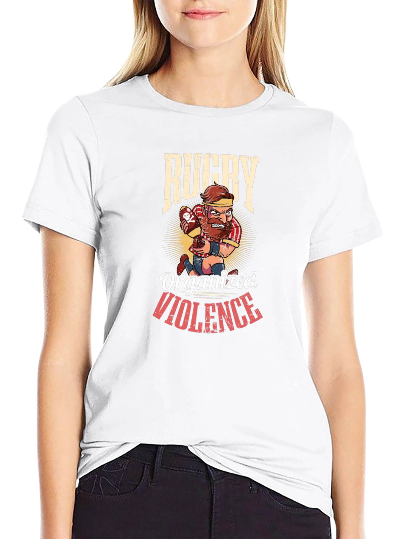 Rugby Organized Violence T-Shirt - Black