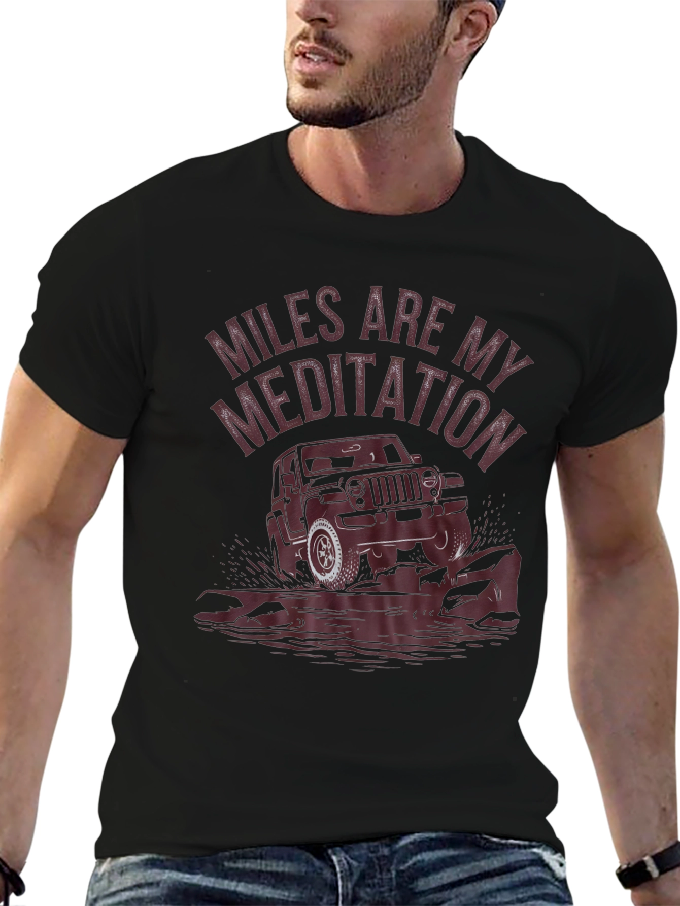 Miles Are My Meditation Jeep T-Shirt