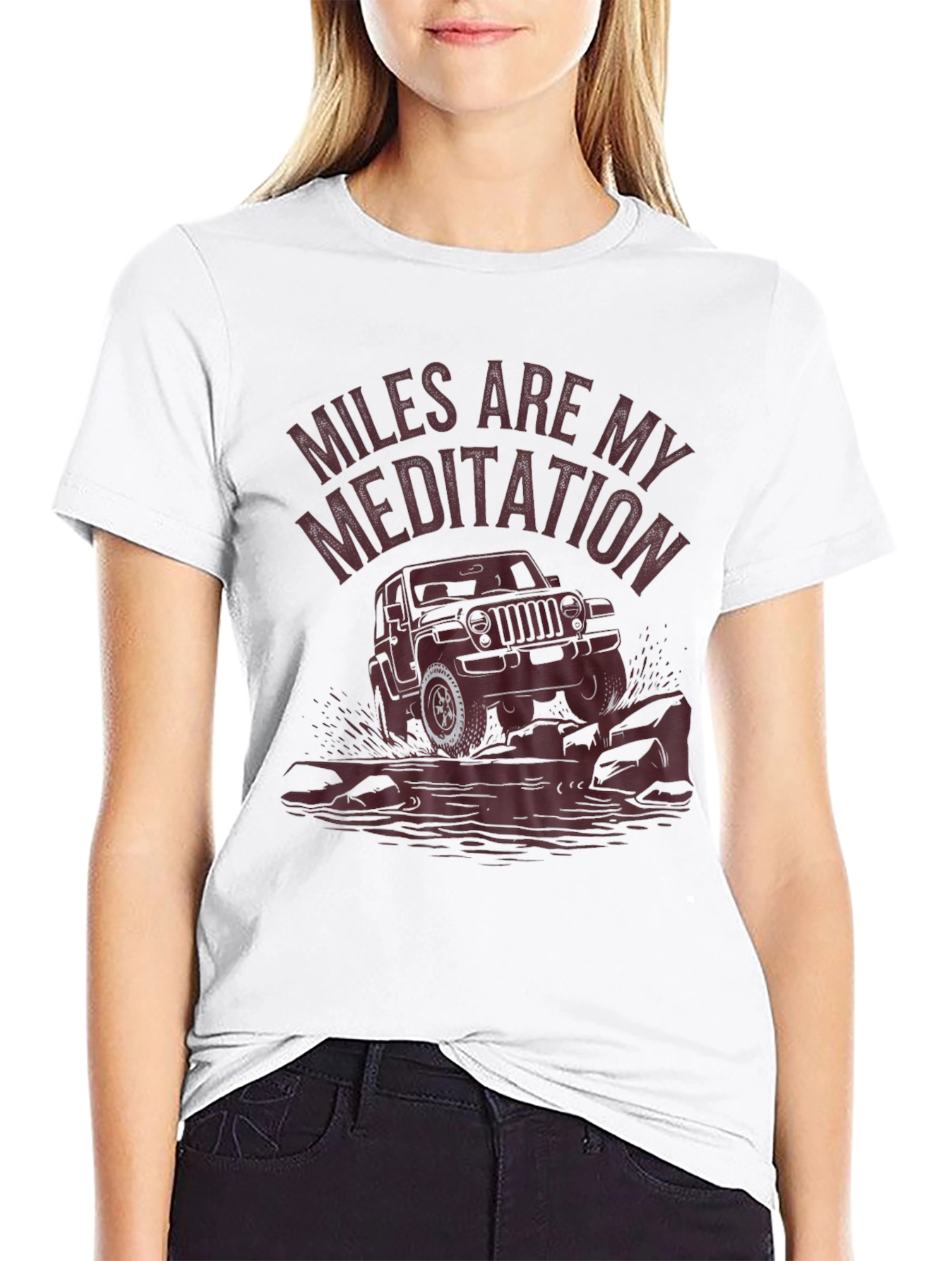 Miles Are My Meditation Jeep T-Shirt