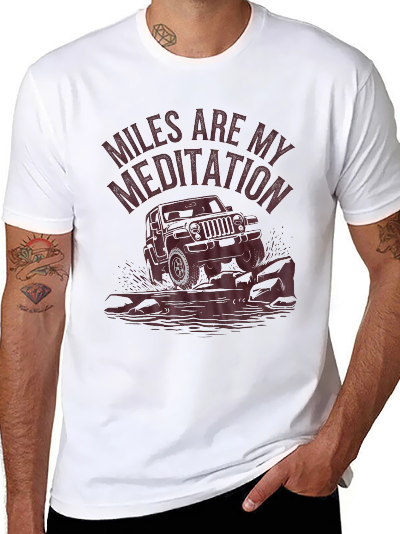 Miles Are My Meditation Jeep T-Shirt