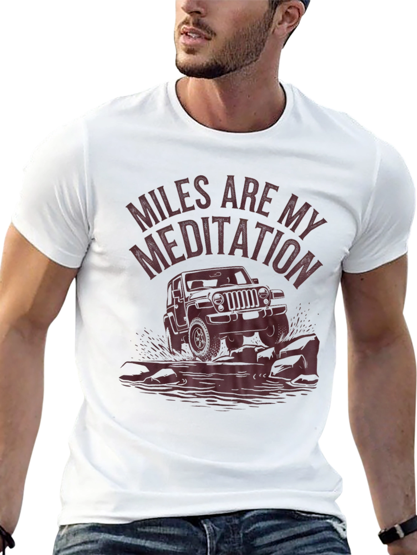 Miles Are My Meditation Jeep T-Shirt