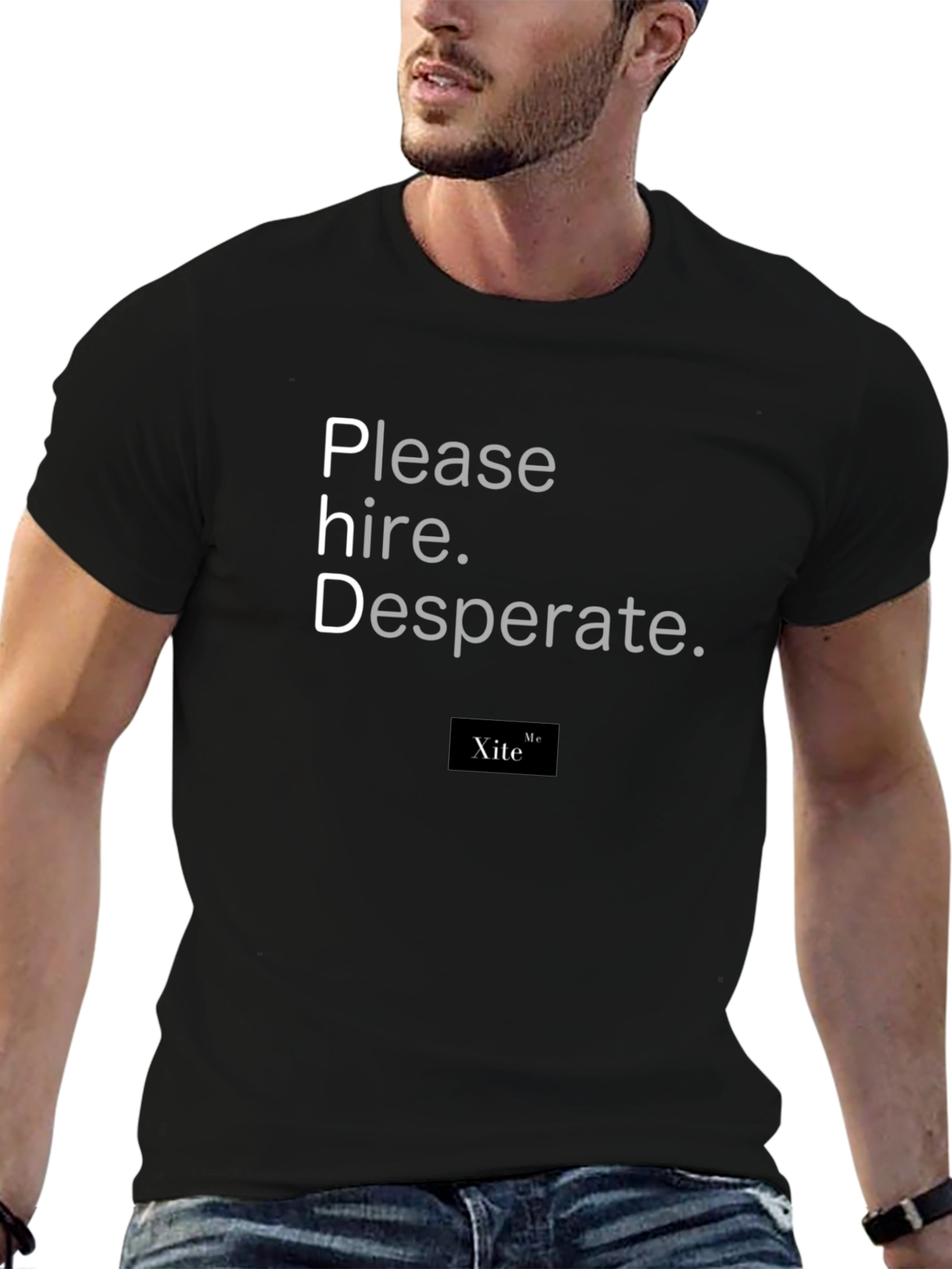 PhD Graduate Black T-Shirt - Please Hire