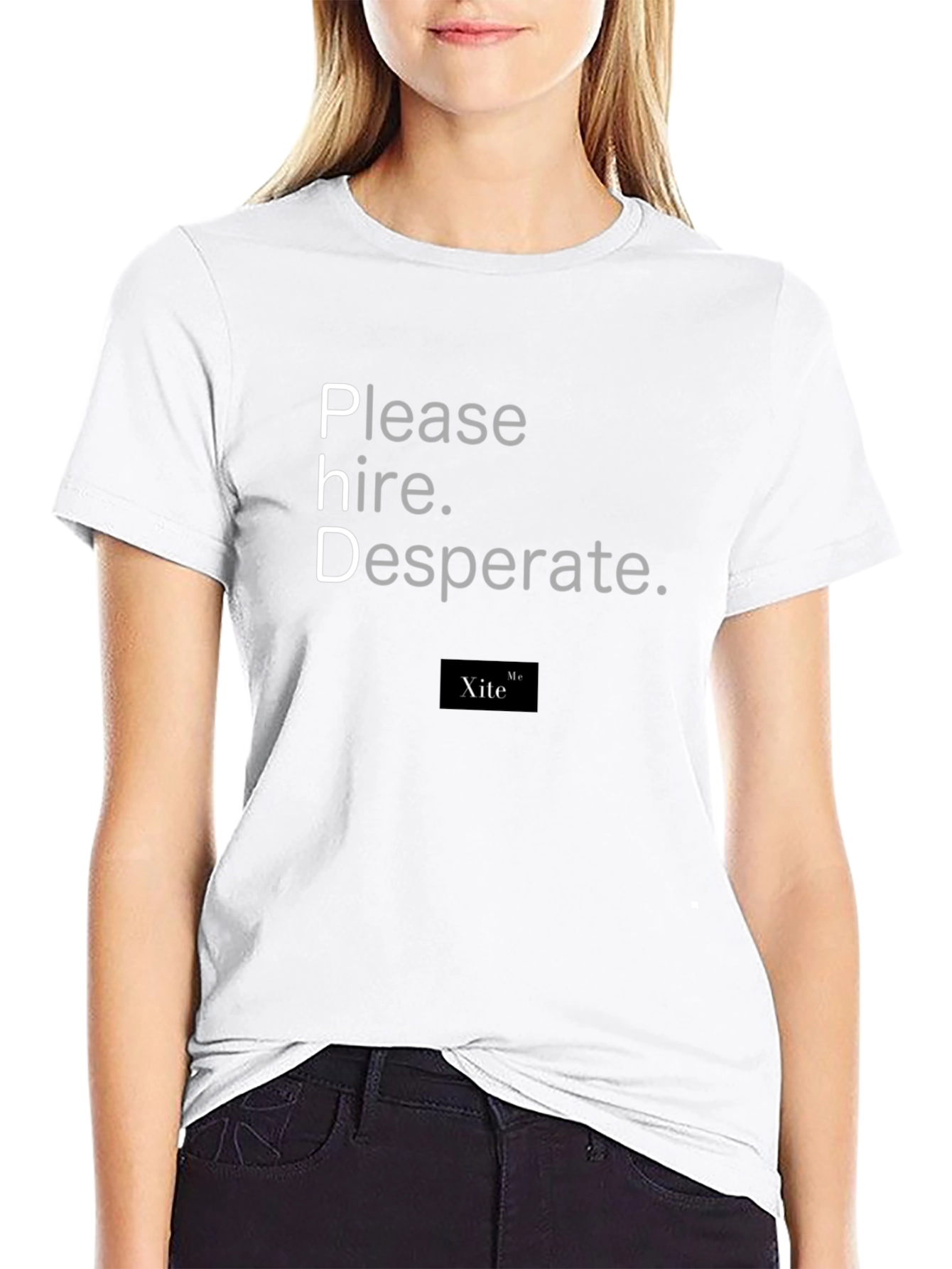 PhD Graduate Black T-Shirt - Please Hire