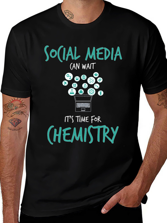 Social Media Can Wait Chemistry T-Shirt
