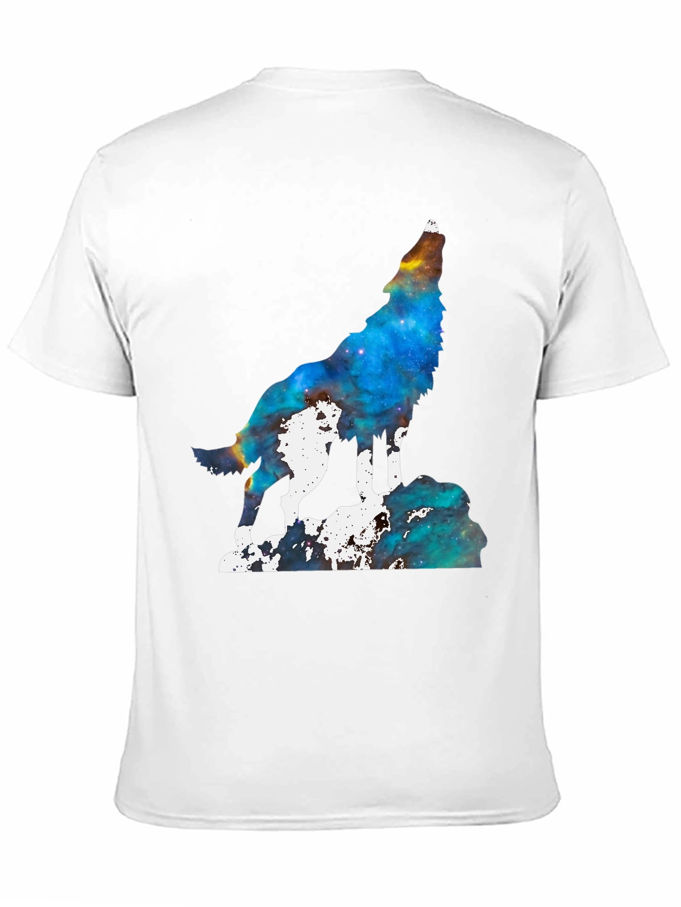 Galaxy Wolf Howling T-Shirt - Unique Space Design