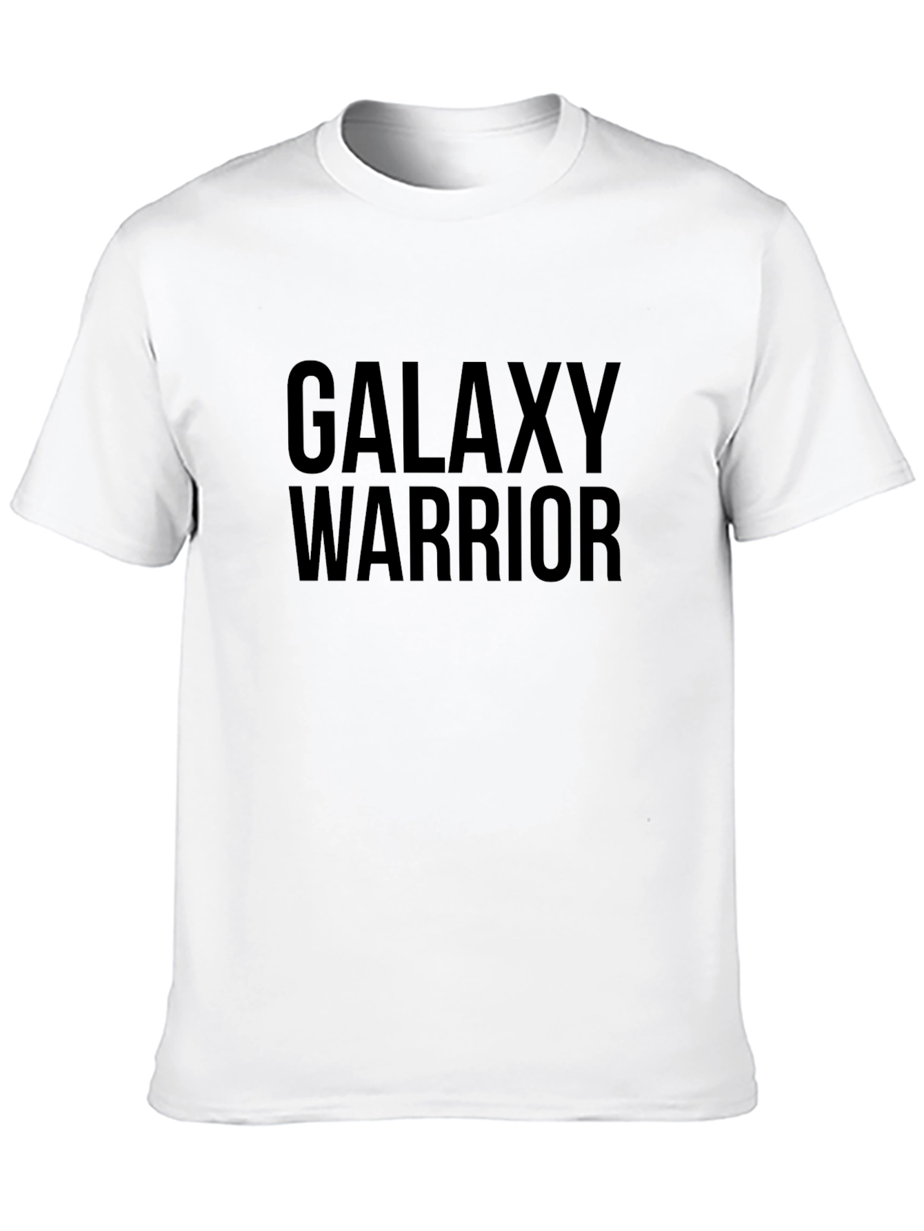Galaxy Warrior Graphic Tee - Black Cotton T-Shirt