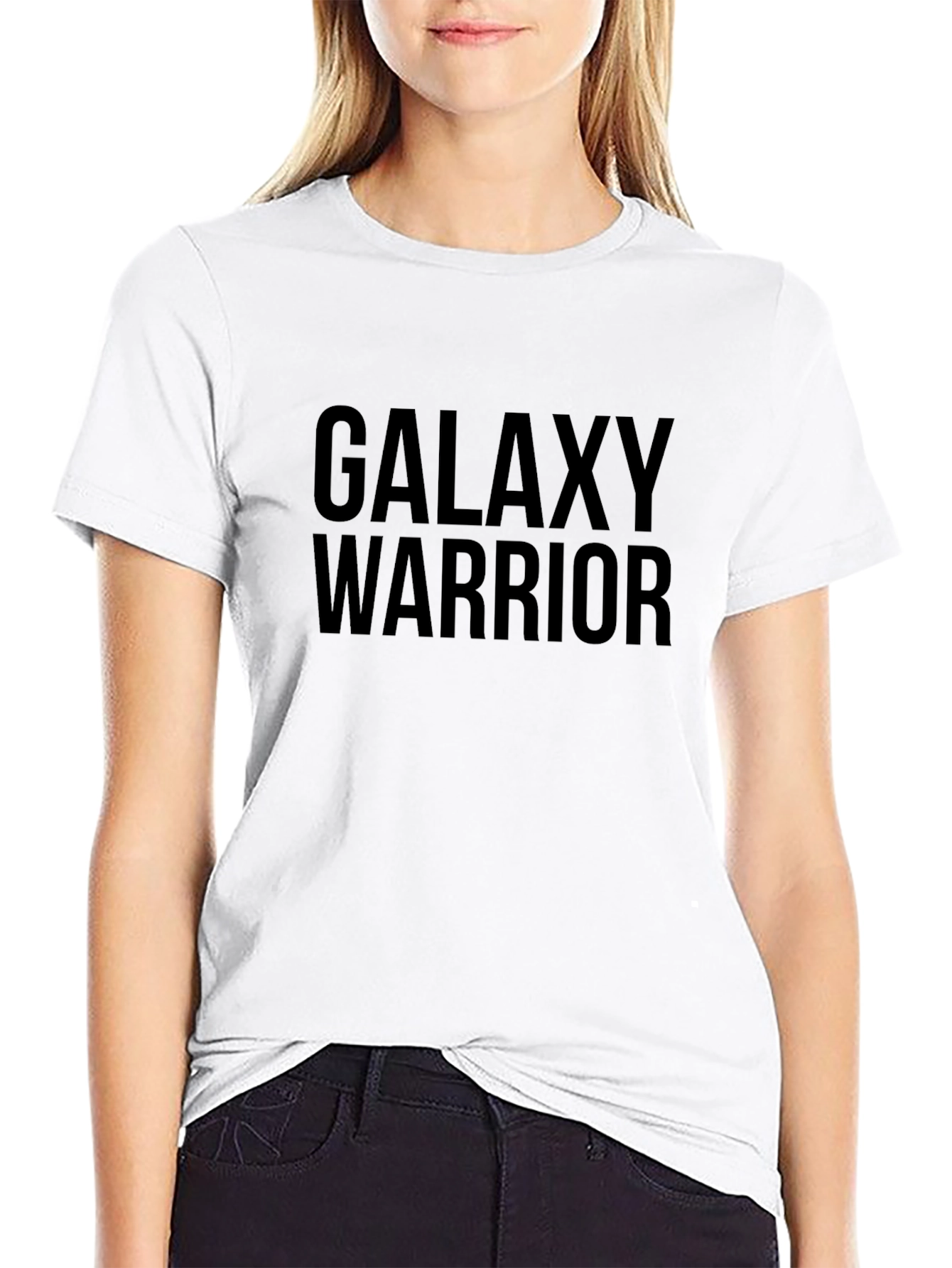 Galaxy Warrior Graphic Tee - Black Cotton T-Shirt