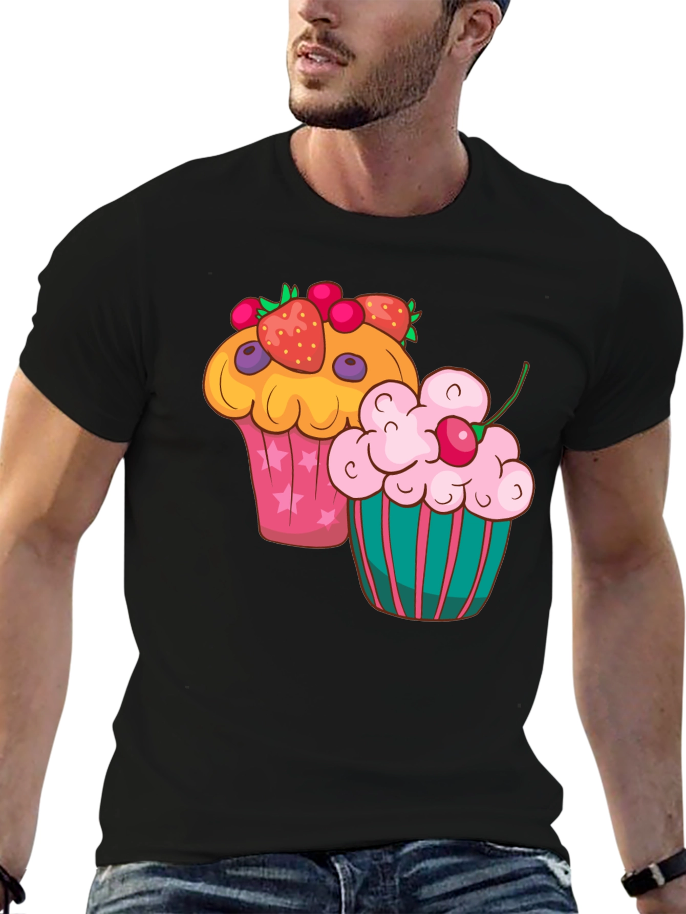 Cupcake Graphic T-Shirt - Fun Dessert Tee