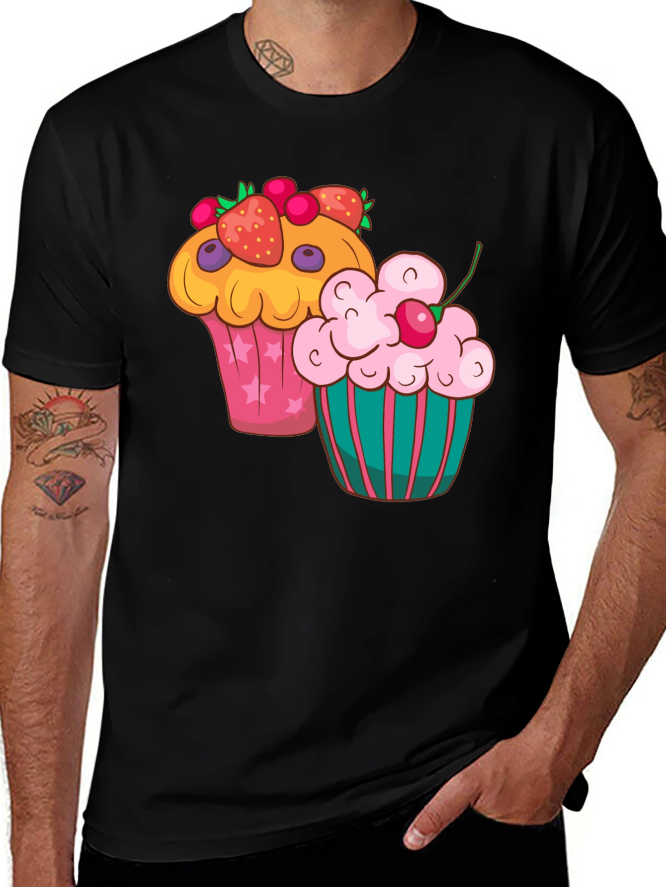 Cupcake Graphic T-Shirt - Fun Dessert Tee