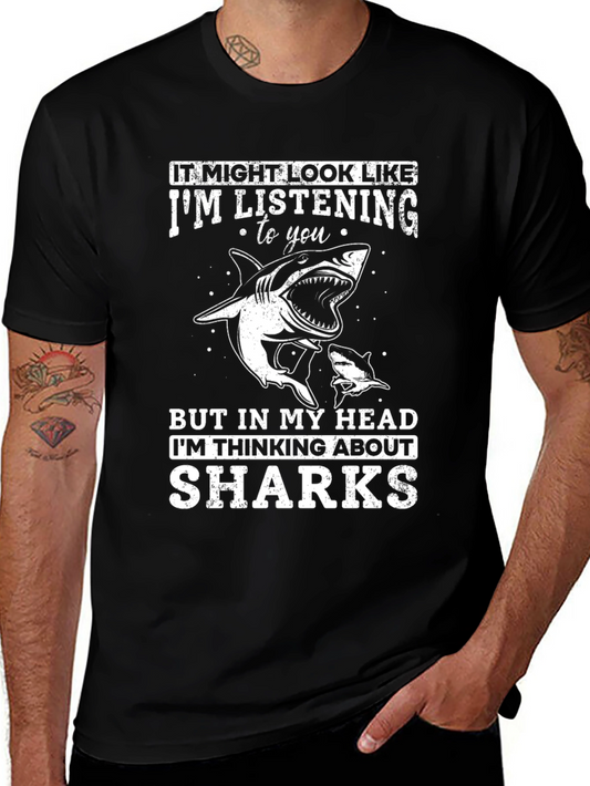 Shark Lover T-Shirt - Listening vs. Thinking