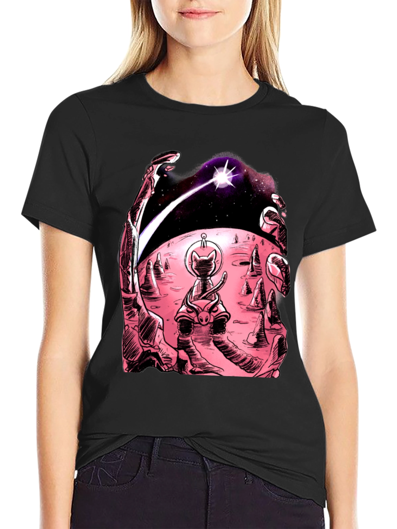 Cosmic Cat T-Shirt: Space Adventure Tee