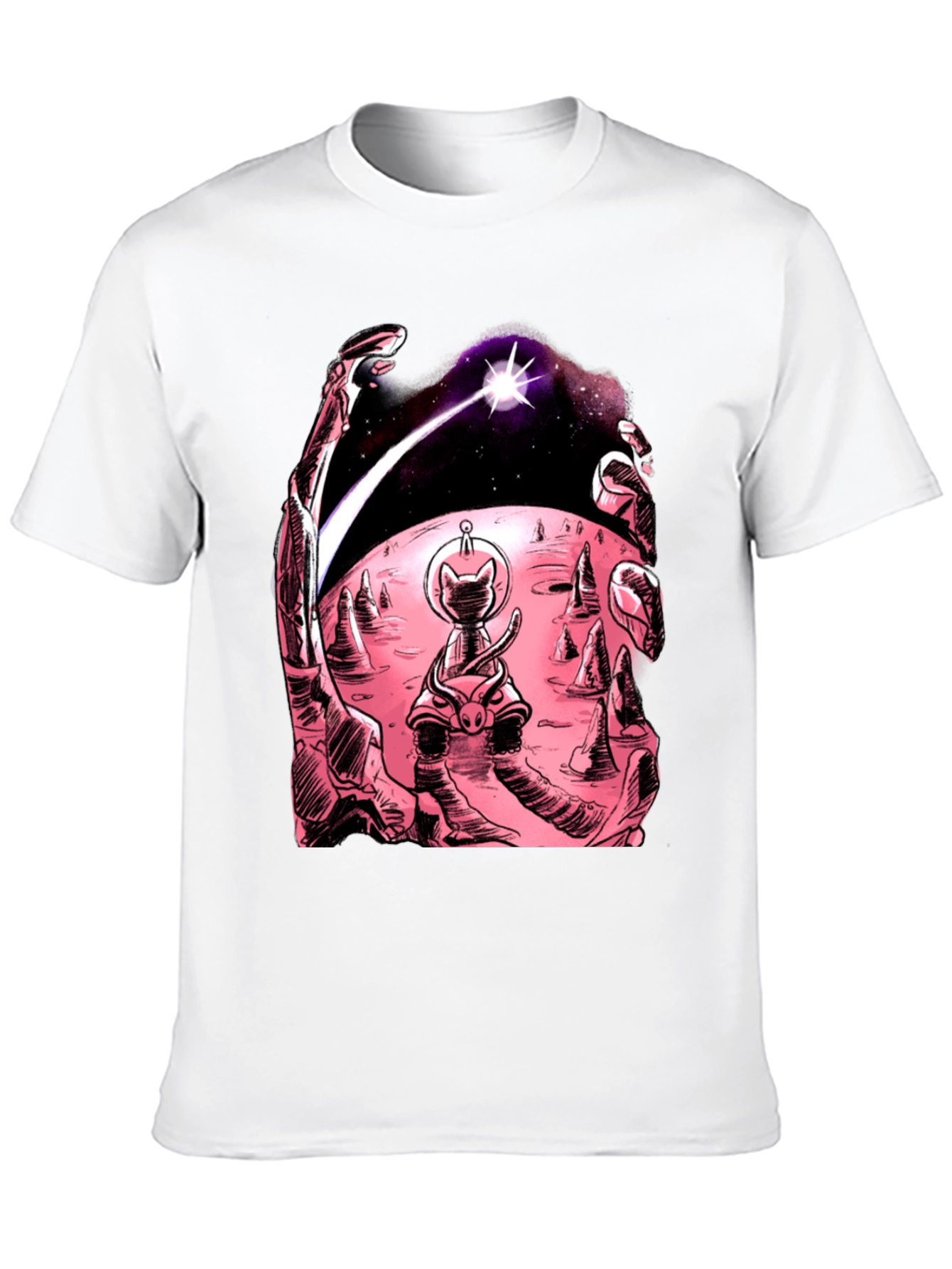 Cosmic Cat T-Shirt: Space Adventure Tee