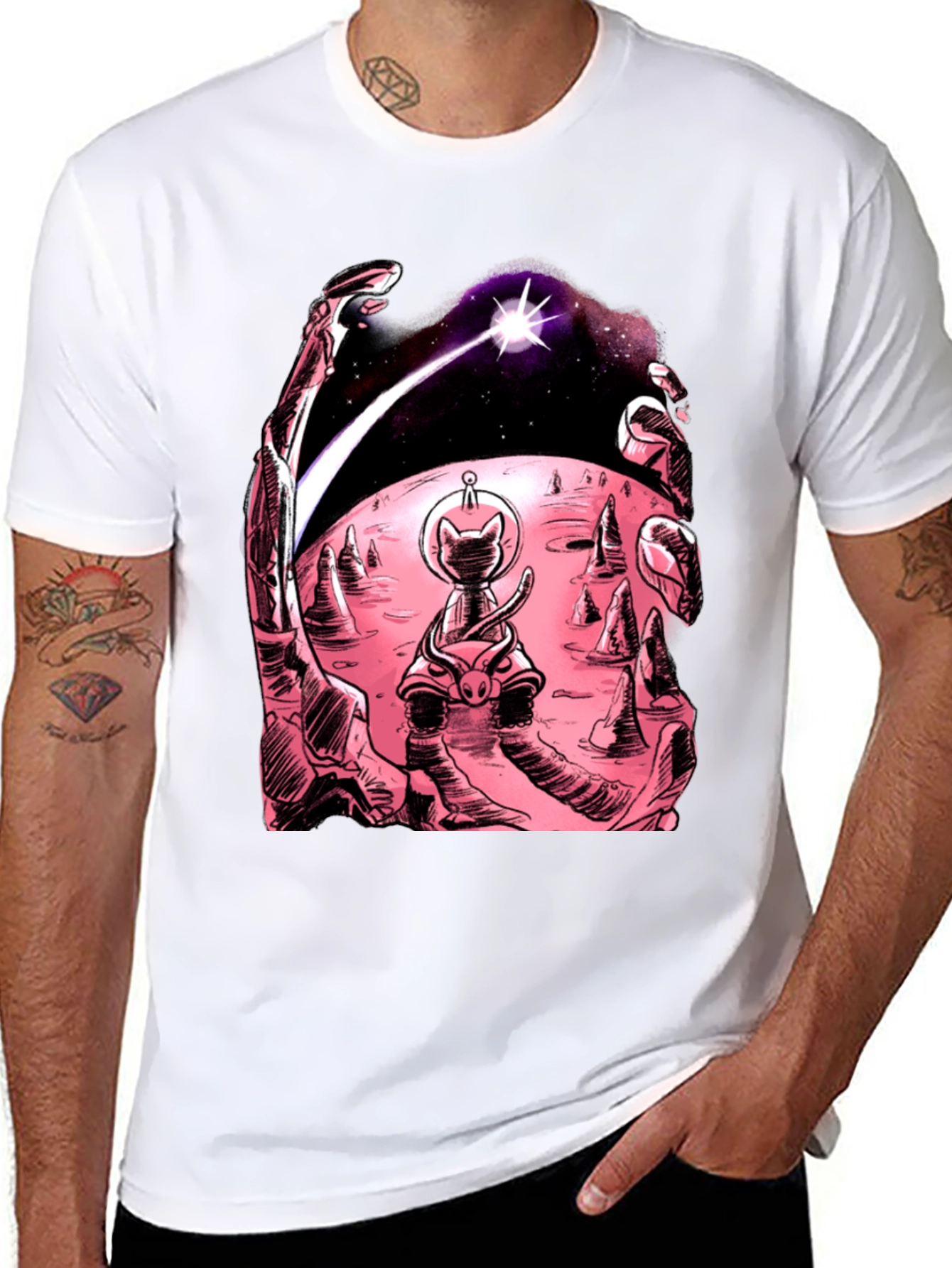 Cosmic Cat T-Shirt: Space Adventure Tee